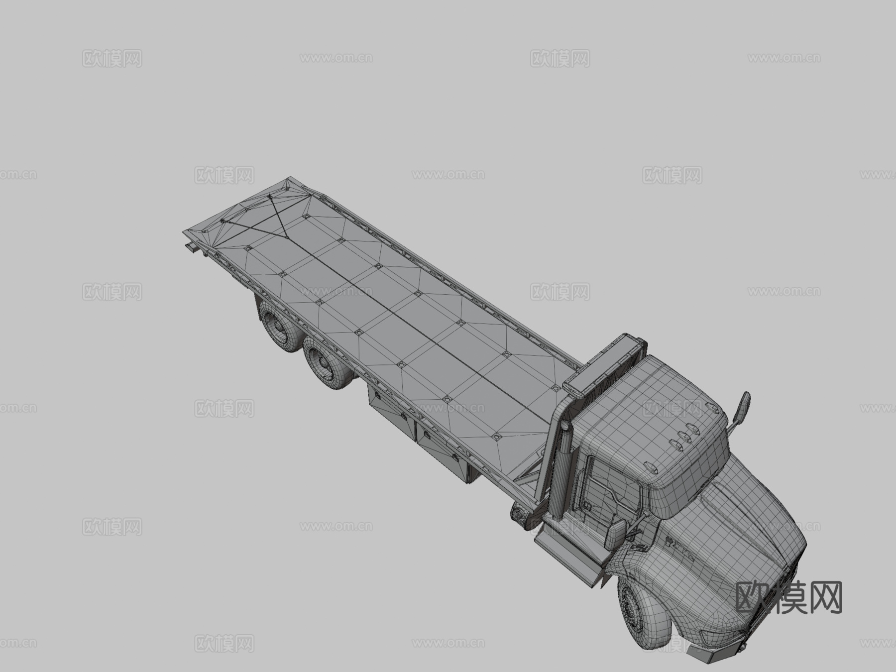 肯沃斯T440拖车su模型