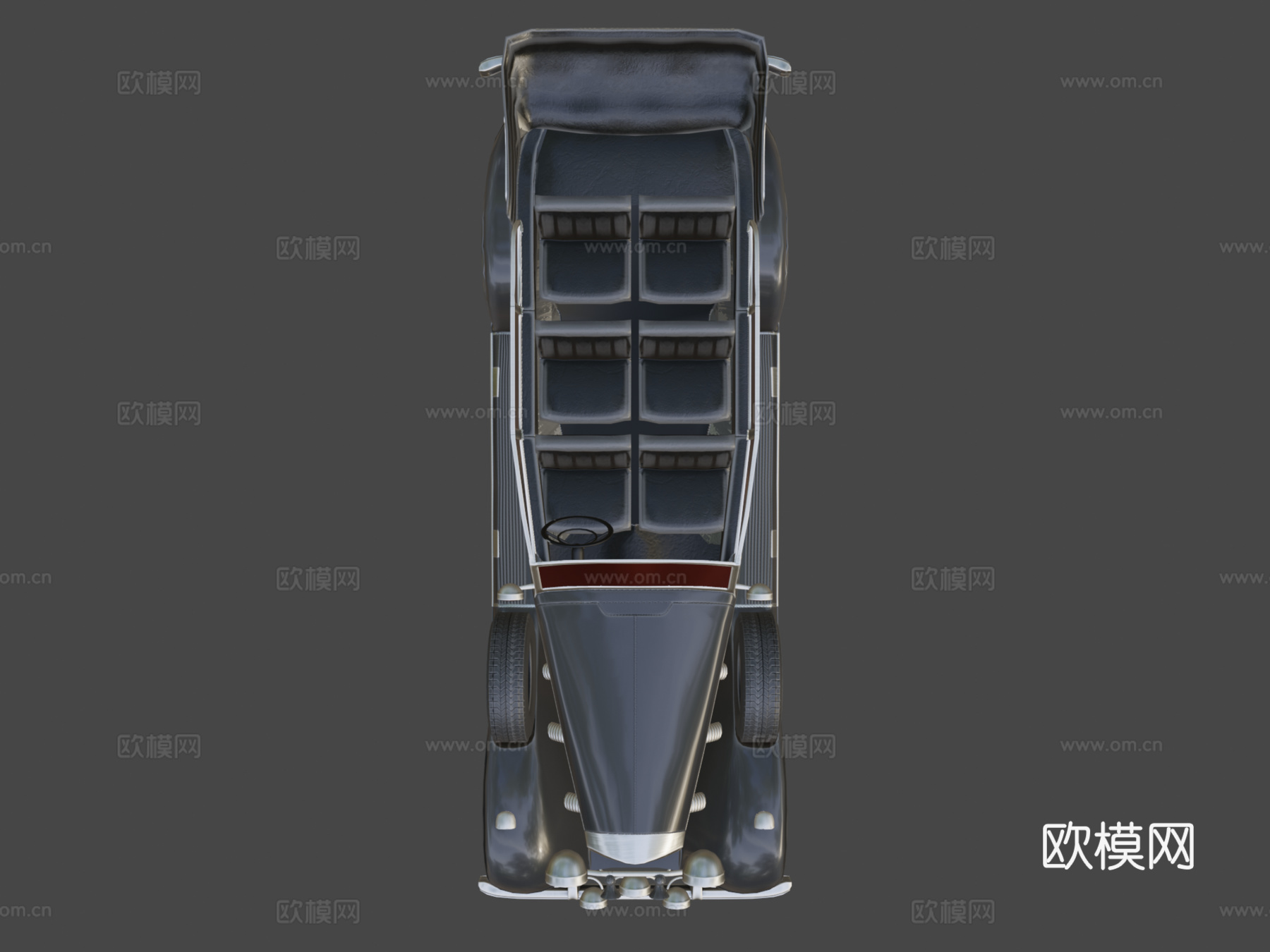 低多边形汽车梅赛德斯-奔驰770K 1936su模型