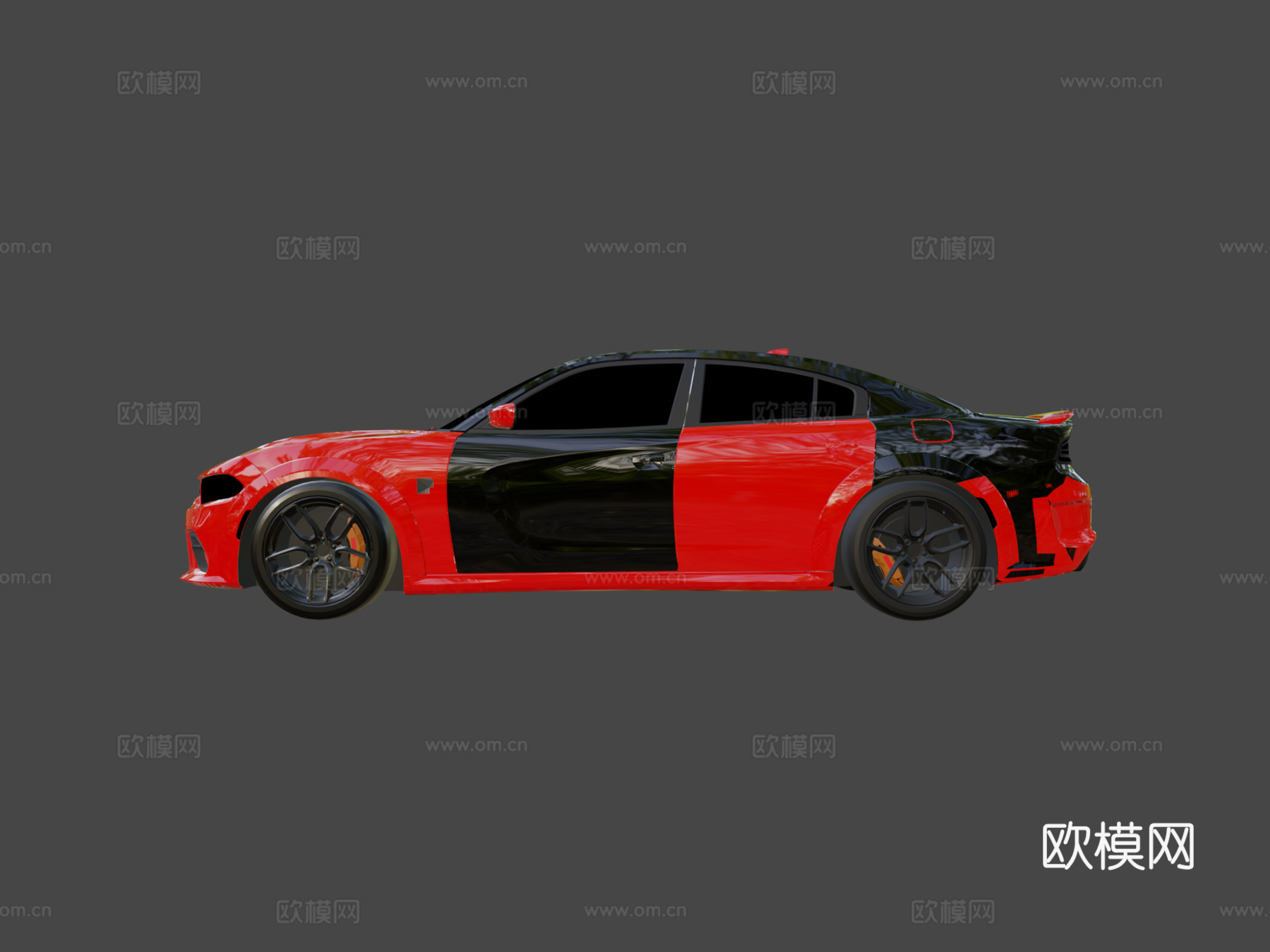 款道奇挑战者SRT地狱猫红眼su模型