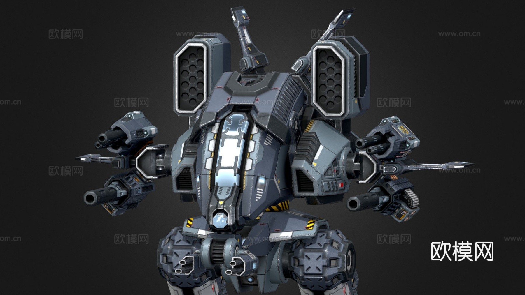 猎鹰 Mk.2 低多边形动画机甲su模型