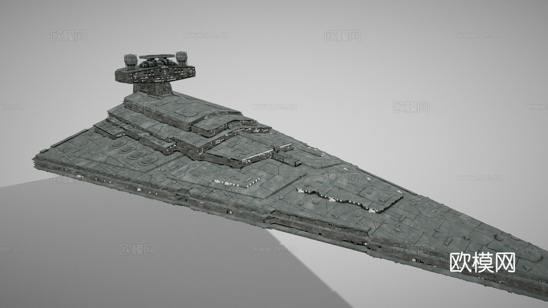 星球大战星际驱逐舰带灯光su模型