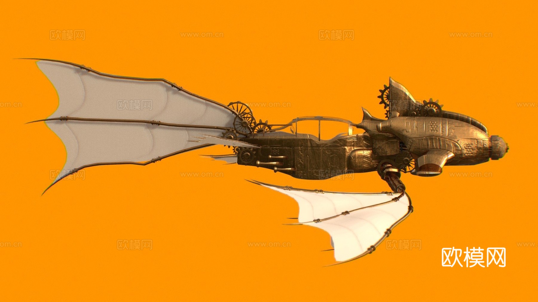 蒸汽朋克飞机Blender文件su模型