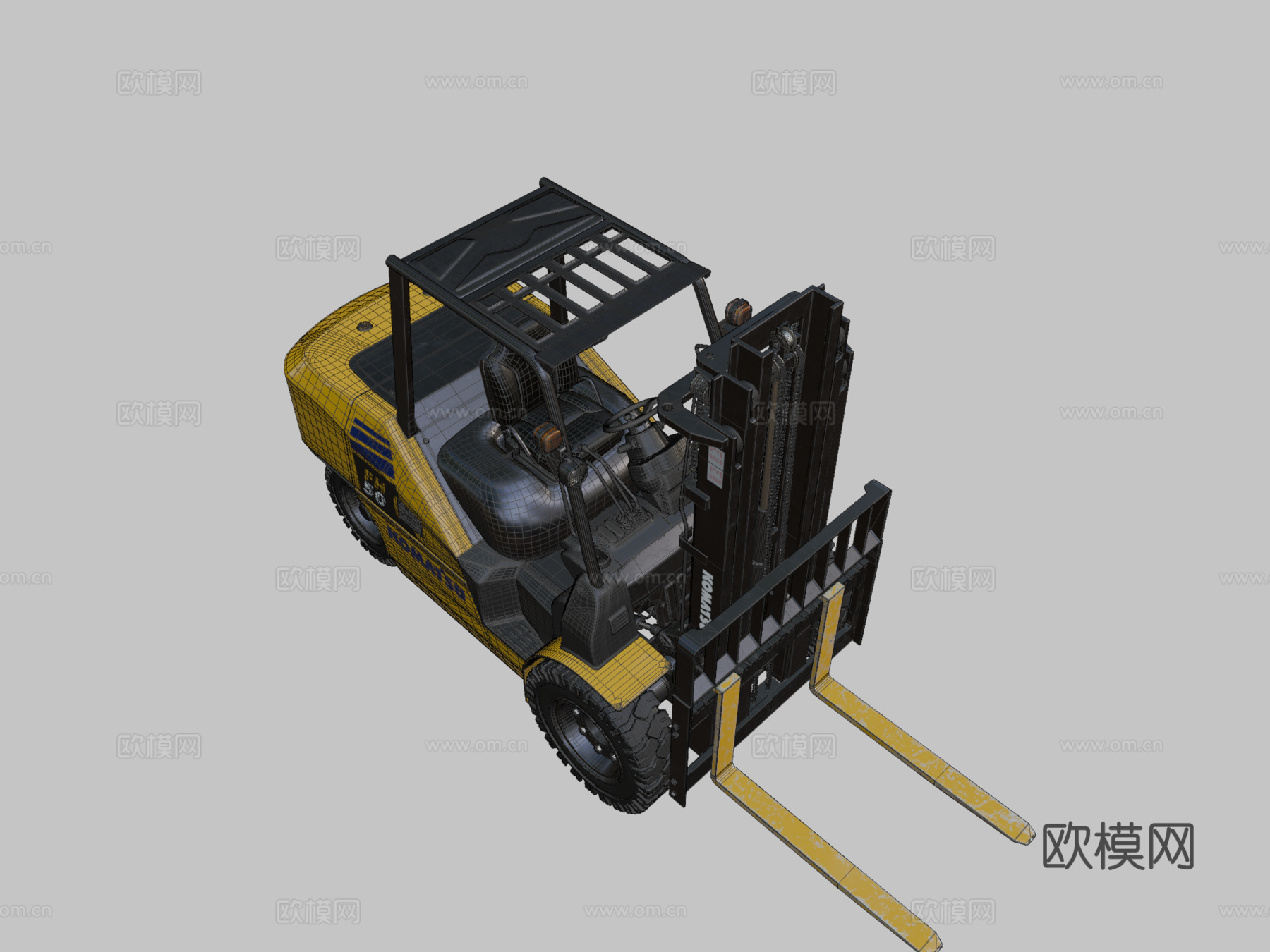 详细叉车su模型