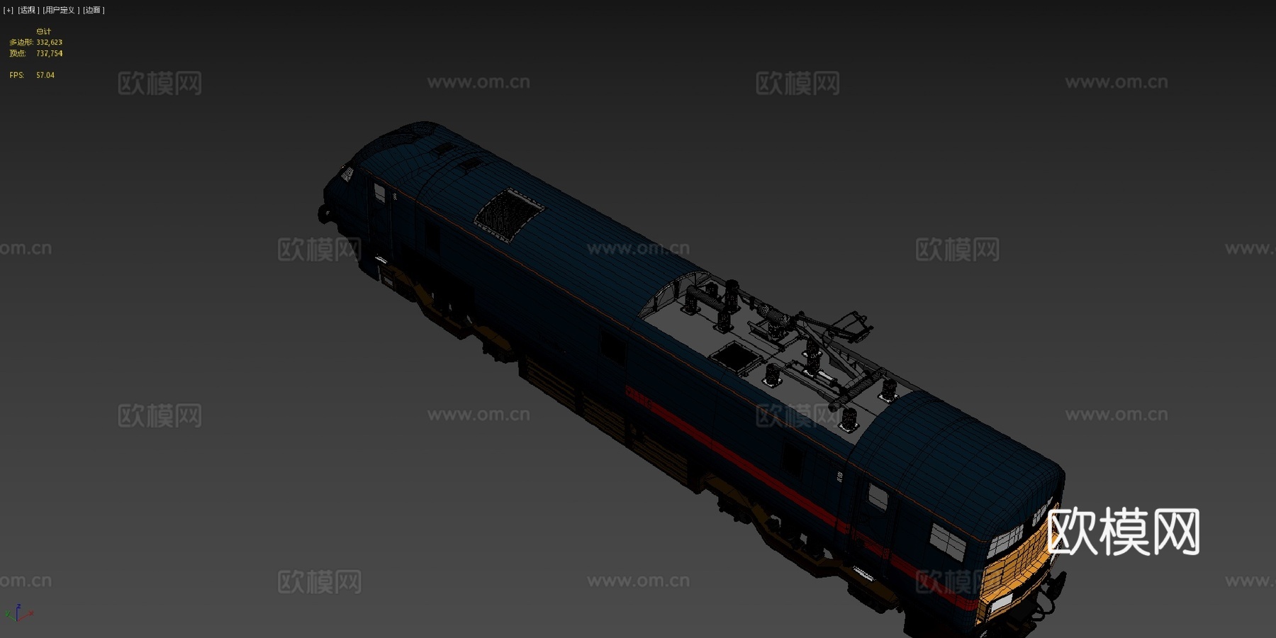 火车91级动力单元GNER涂装su模型