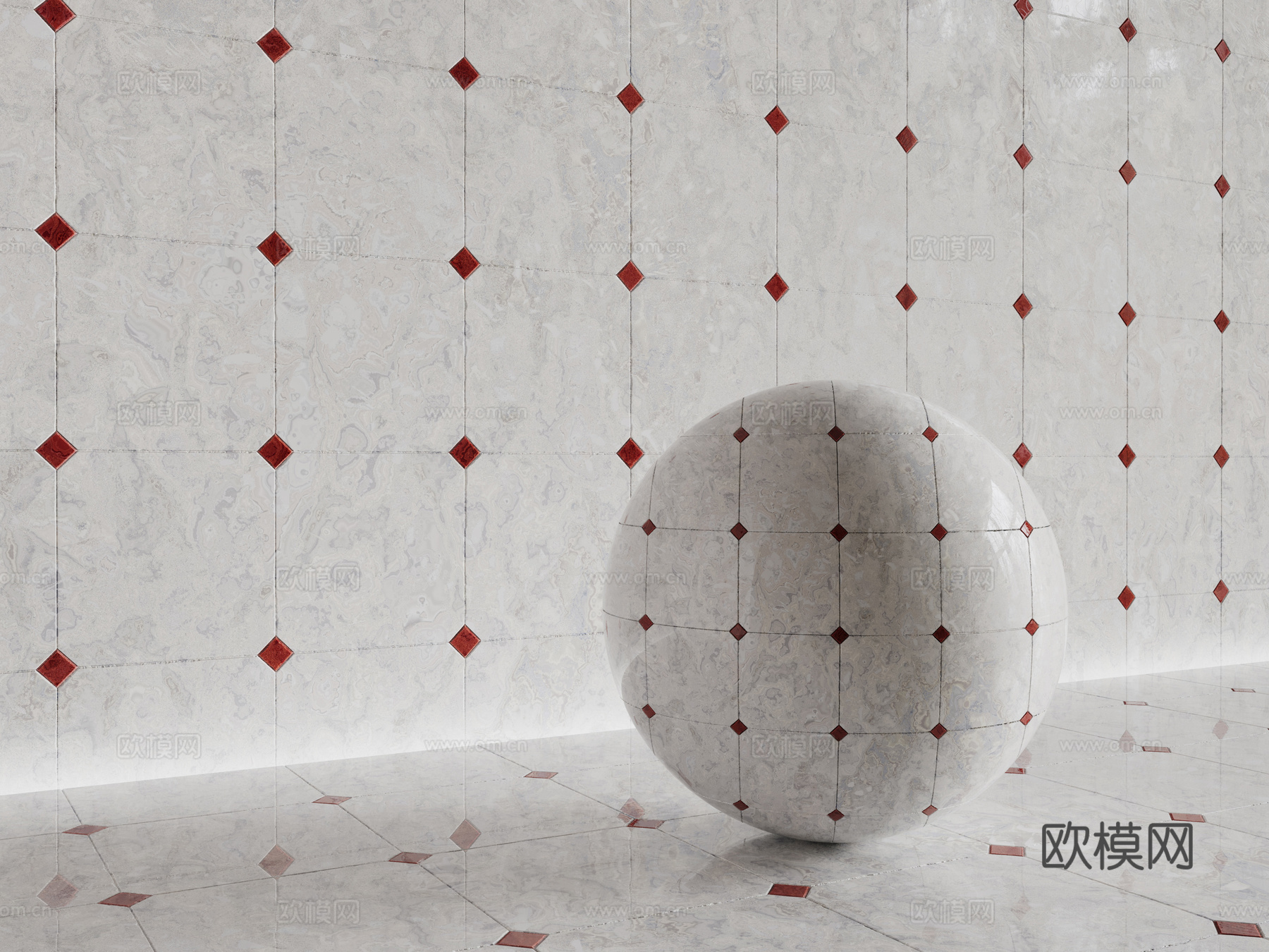 法式地砖 瓷砖 墙砖 花砖 拼花砖3d模型