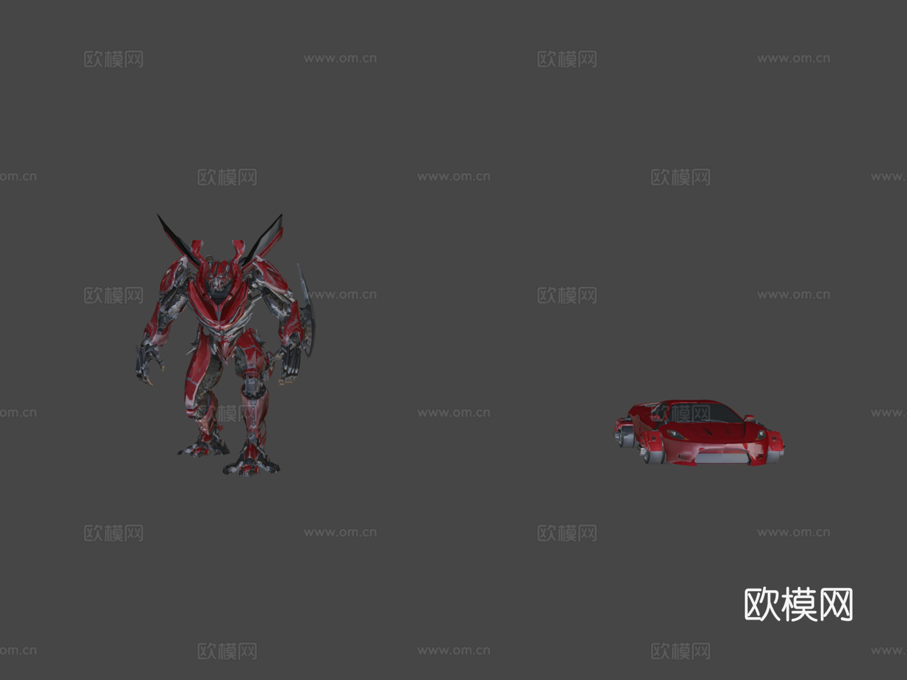 幻影变形金刚月黑之时su模型