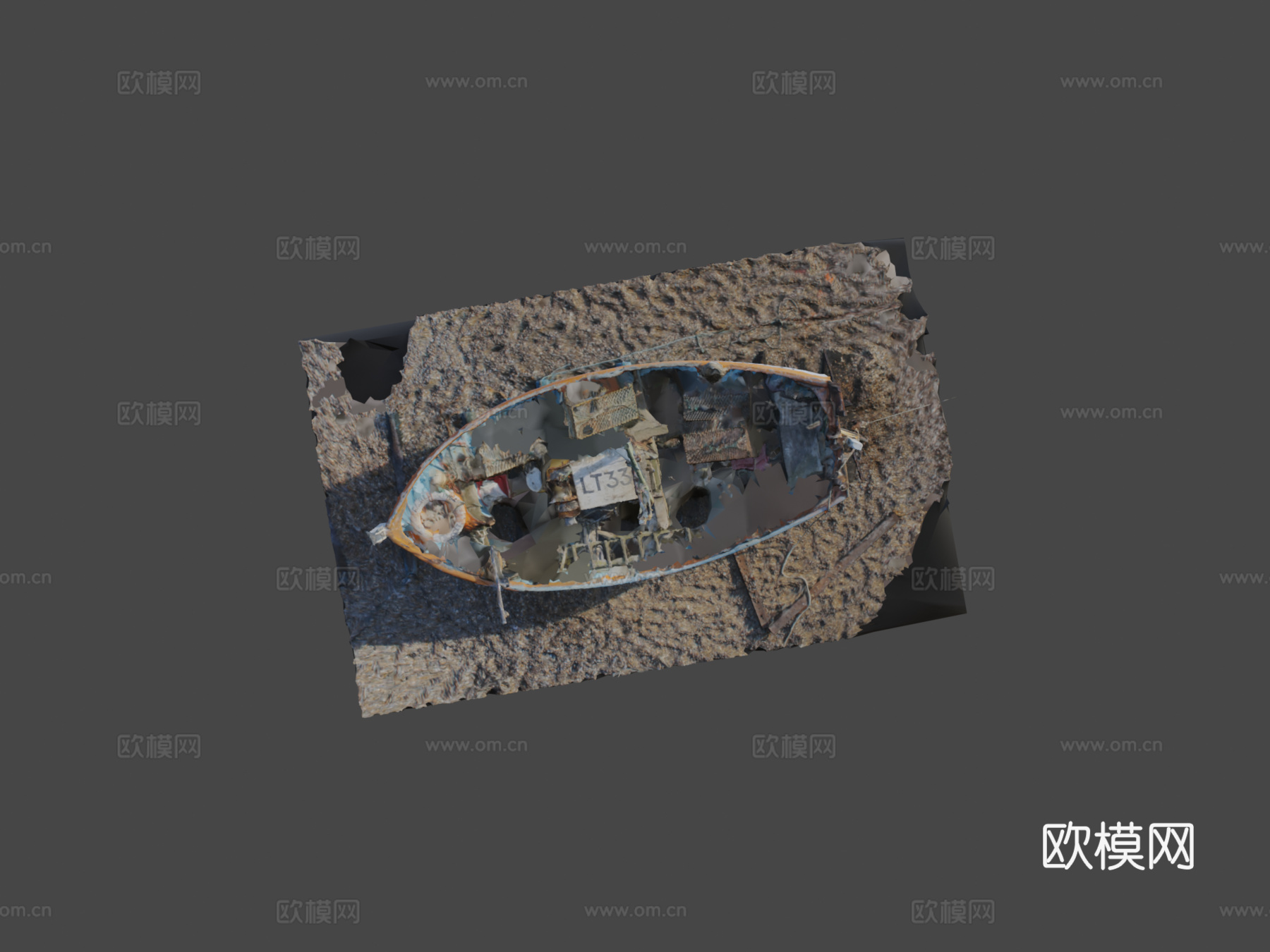 小型渔船su模型