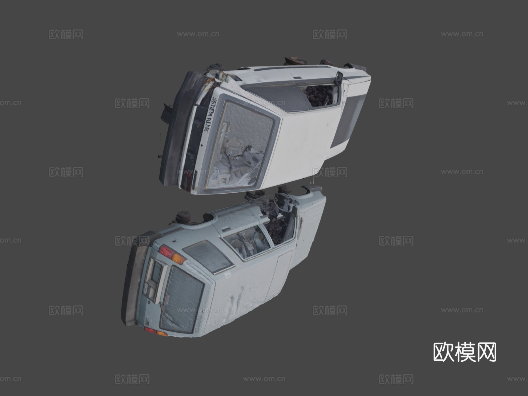 两辆特塞尔原始扫描su模型
