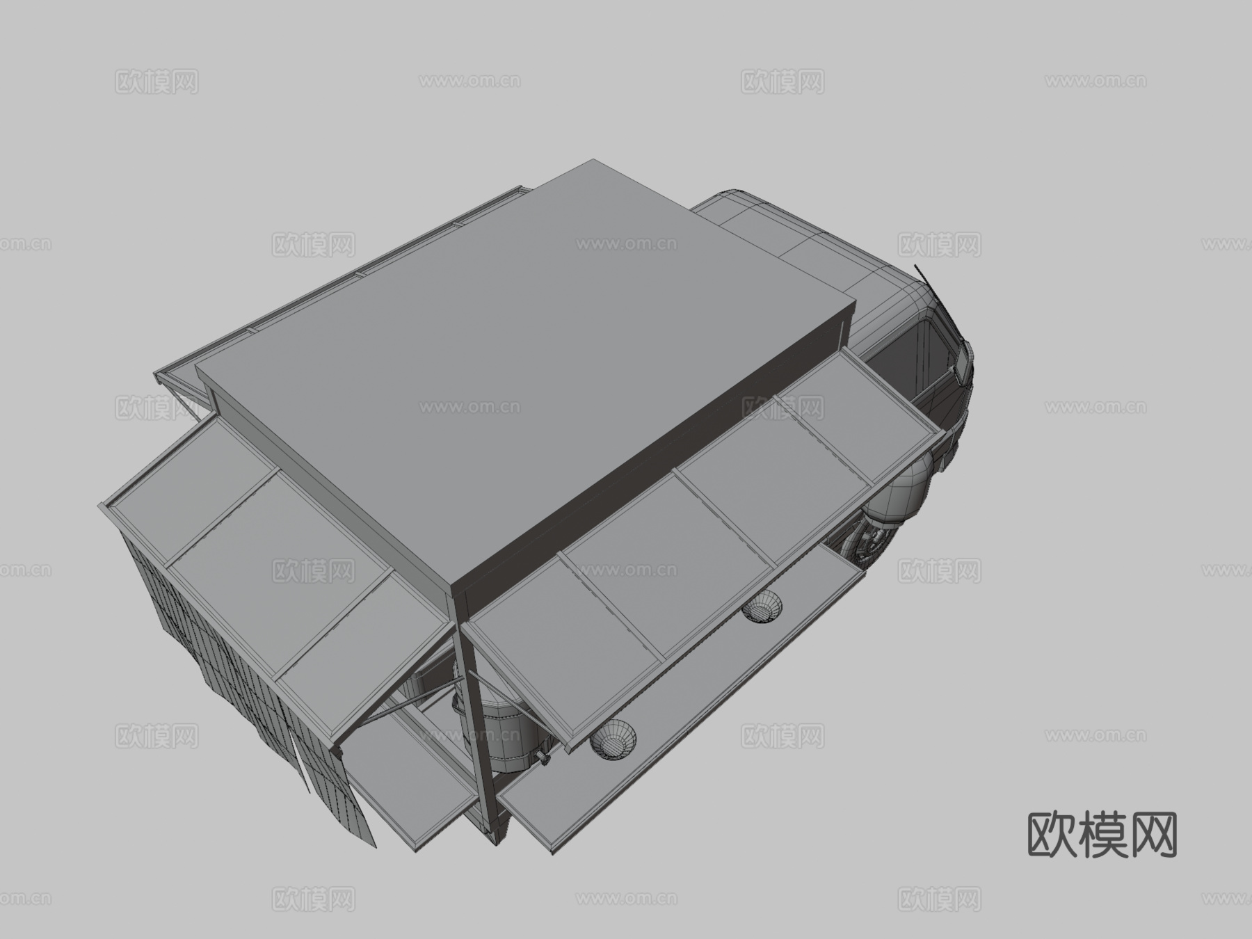 日本拉面车su模型