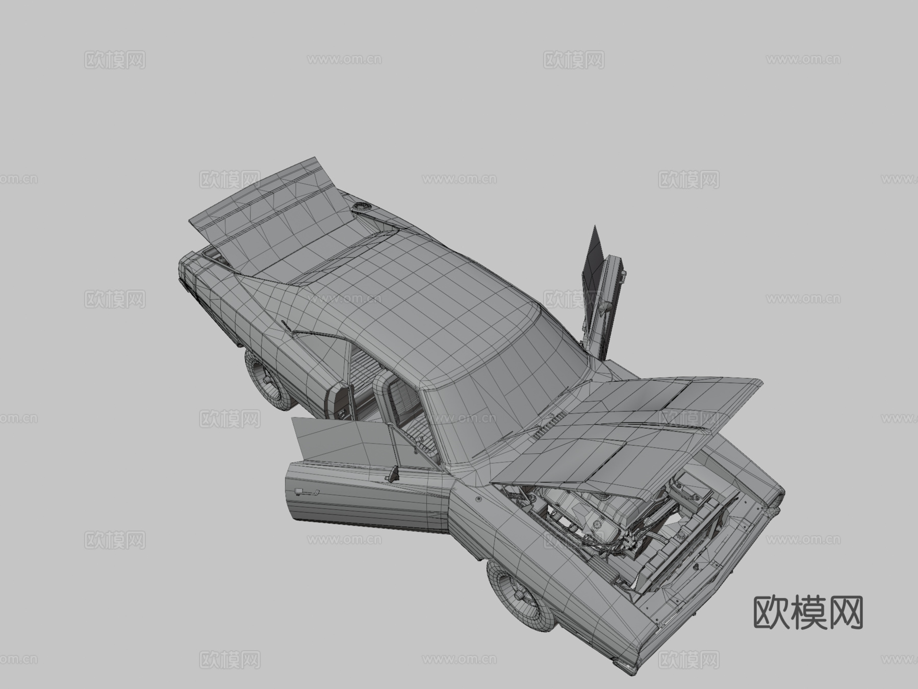 道奇挑战者开门状态su模型