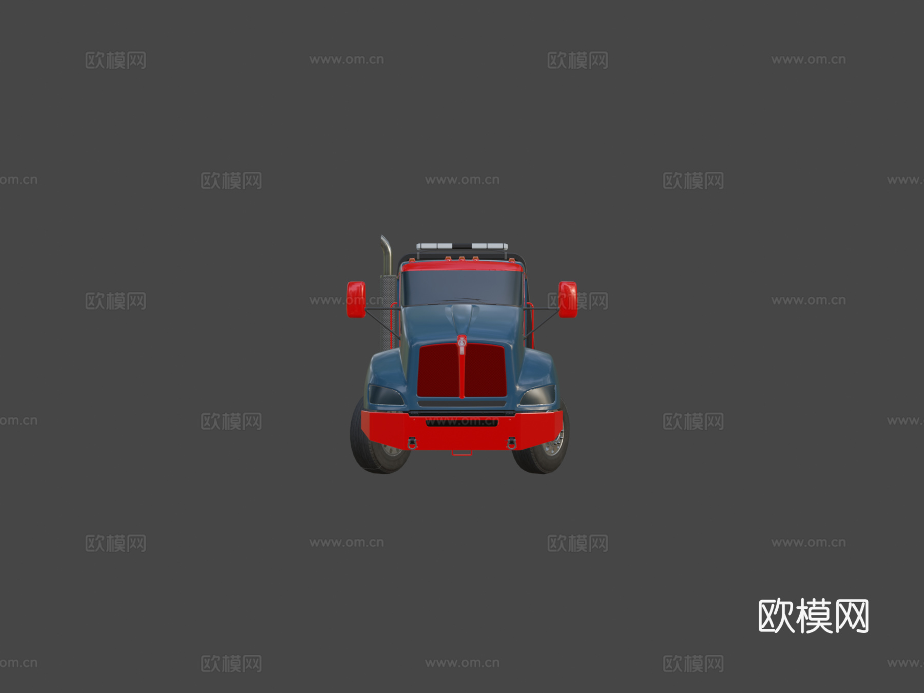 肯沃斯T440拖车su模型