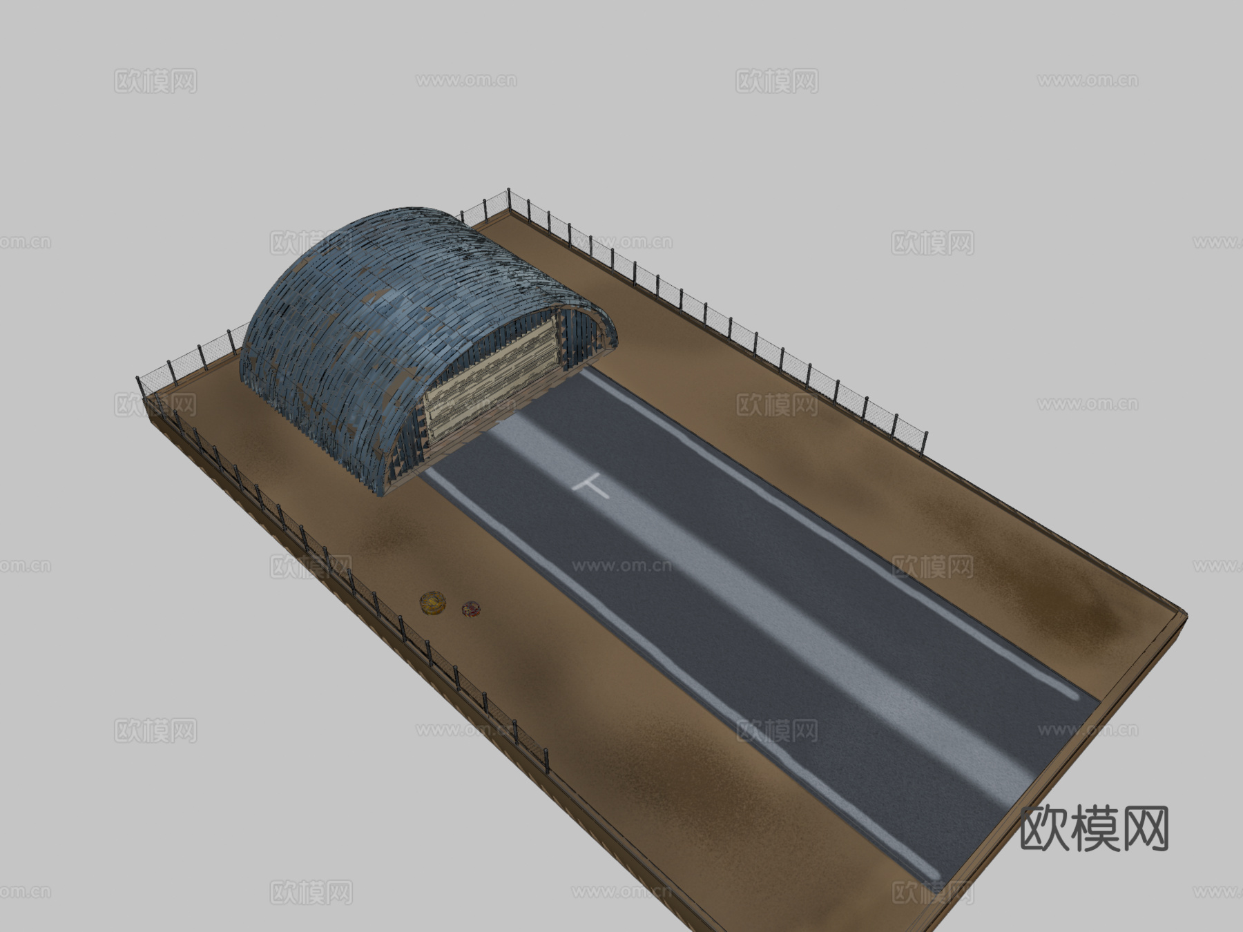 跑道和机库su模型