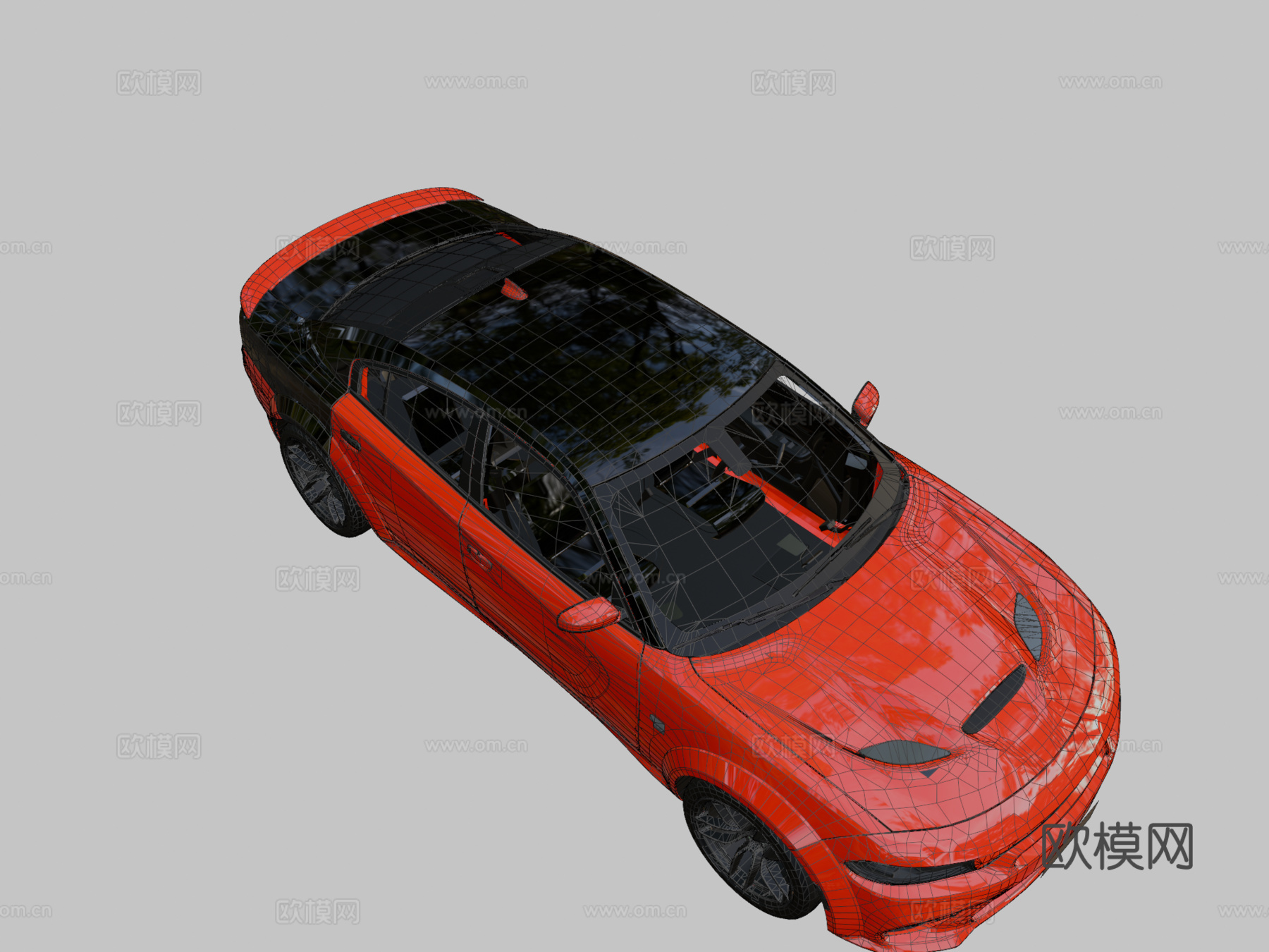 款道奇挑战者SRT地狱猫红眼su模型