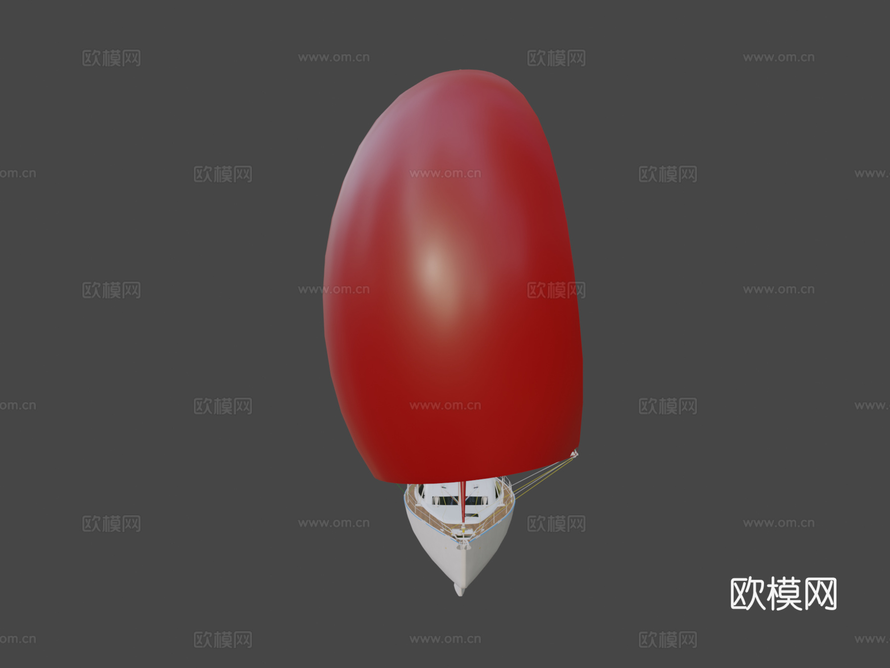 游艇帆船帆船su模型