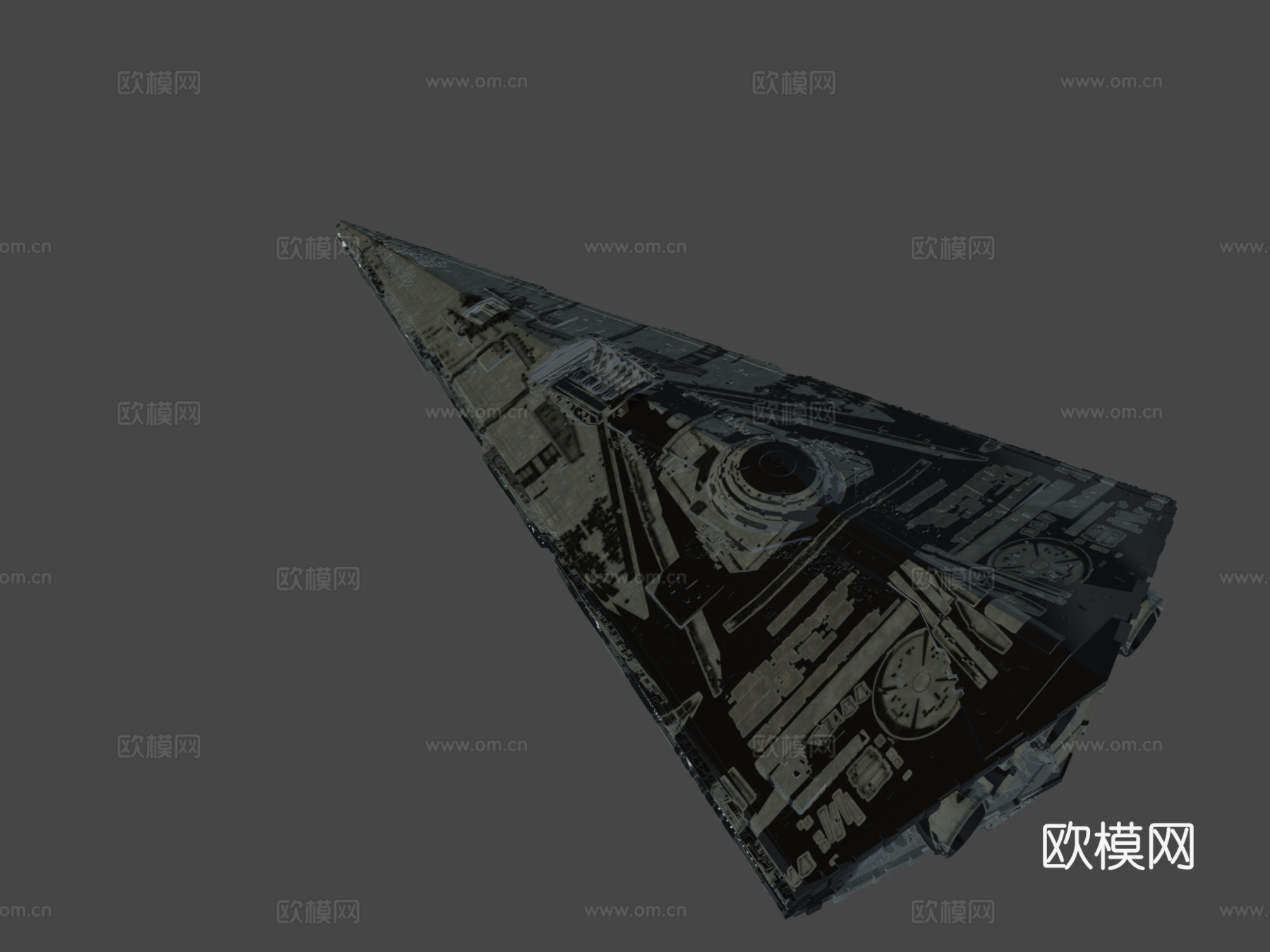 星球大战星际驱逐舰带灯光su模型