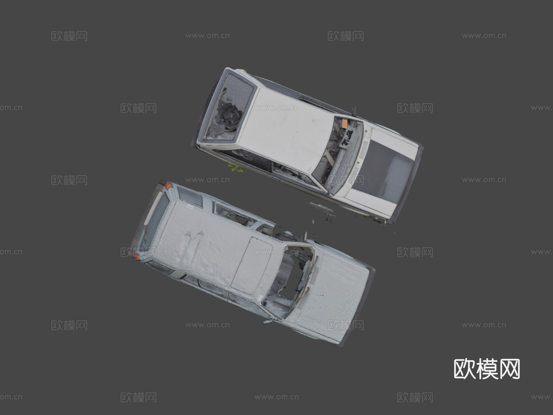 两辆特塞尔原始扫描su模型