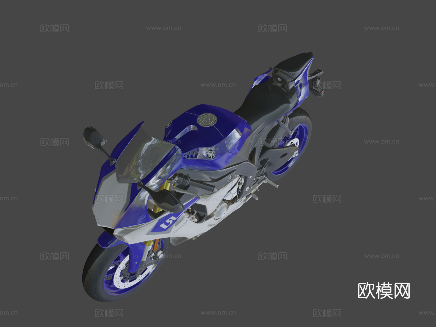 雅马哈R1超级运动摩托车su模型
