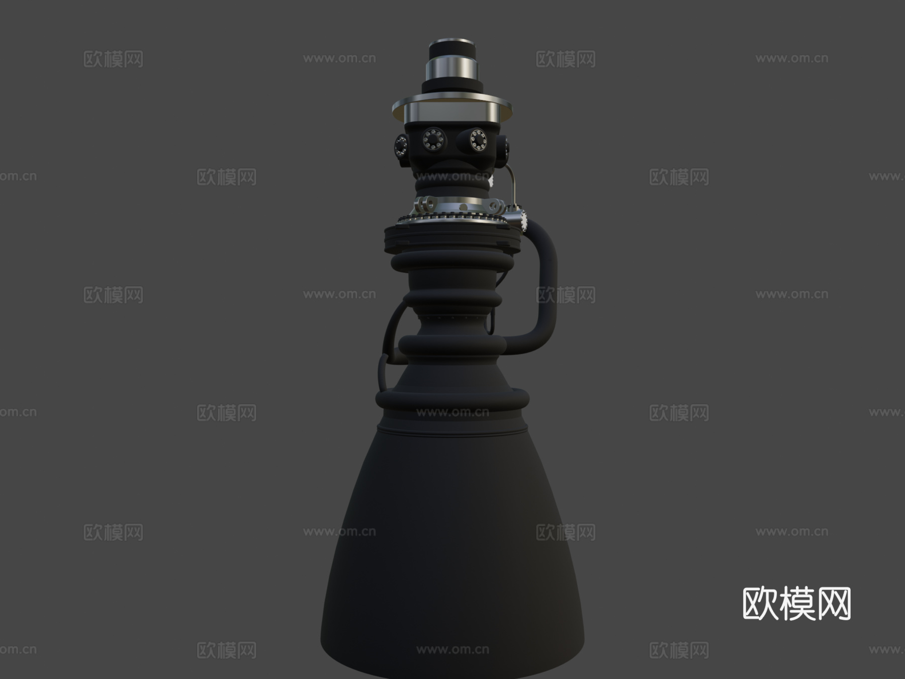 SpaceX星舰猛禽3发动机su模型