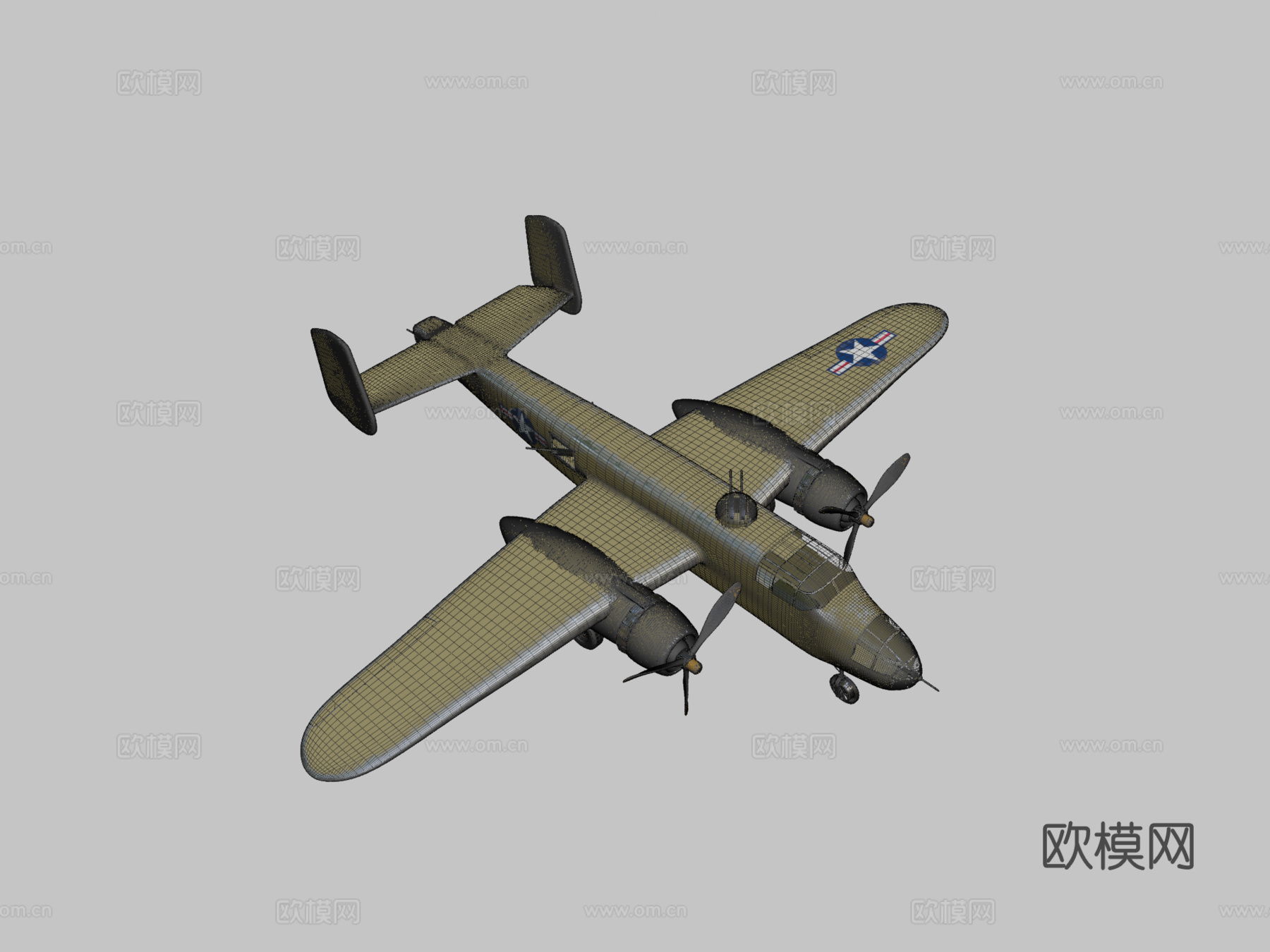 B25 米切尔轰炸机su模型