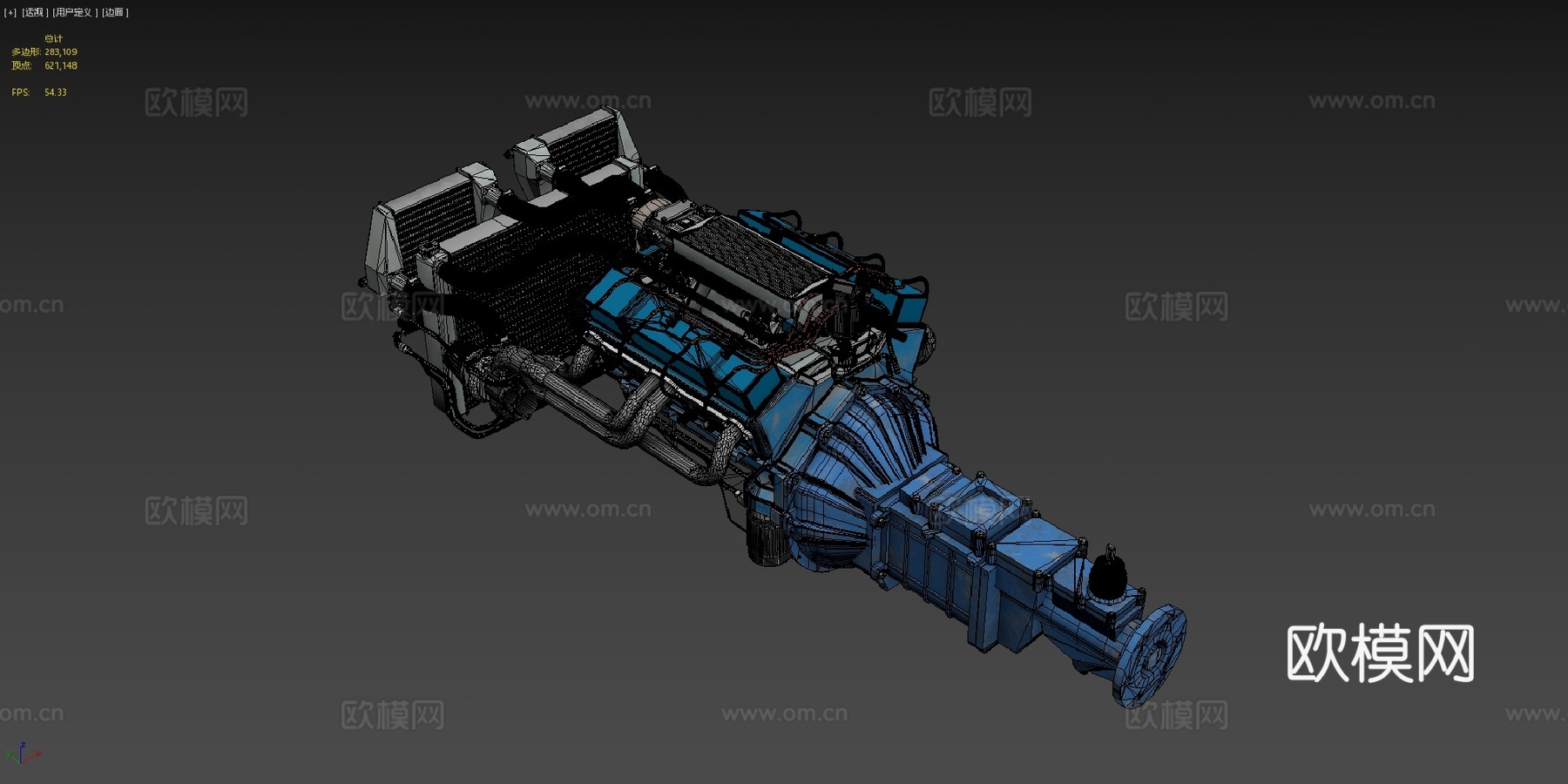 汽车发动机V8通用350Unity谢哈布房屋su模型
