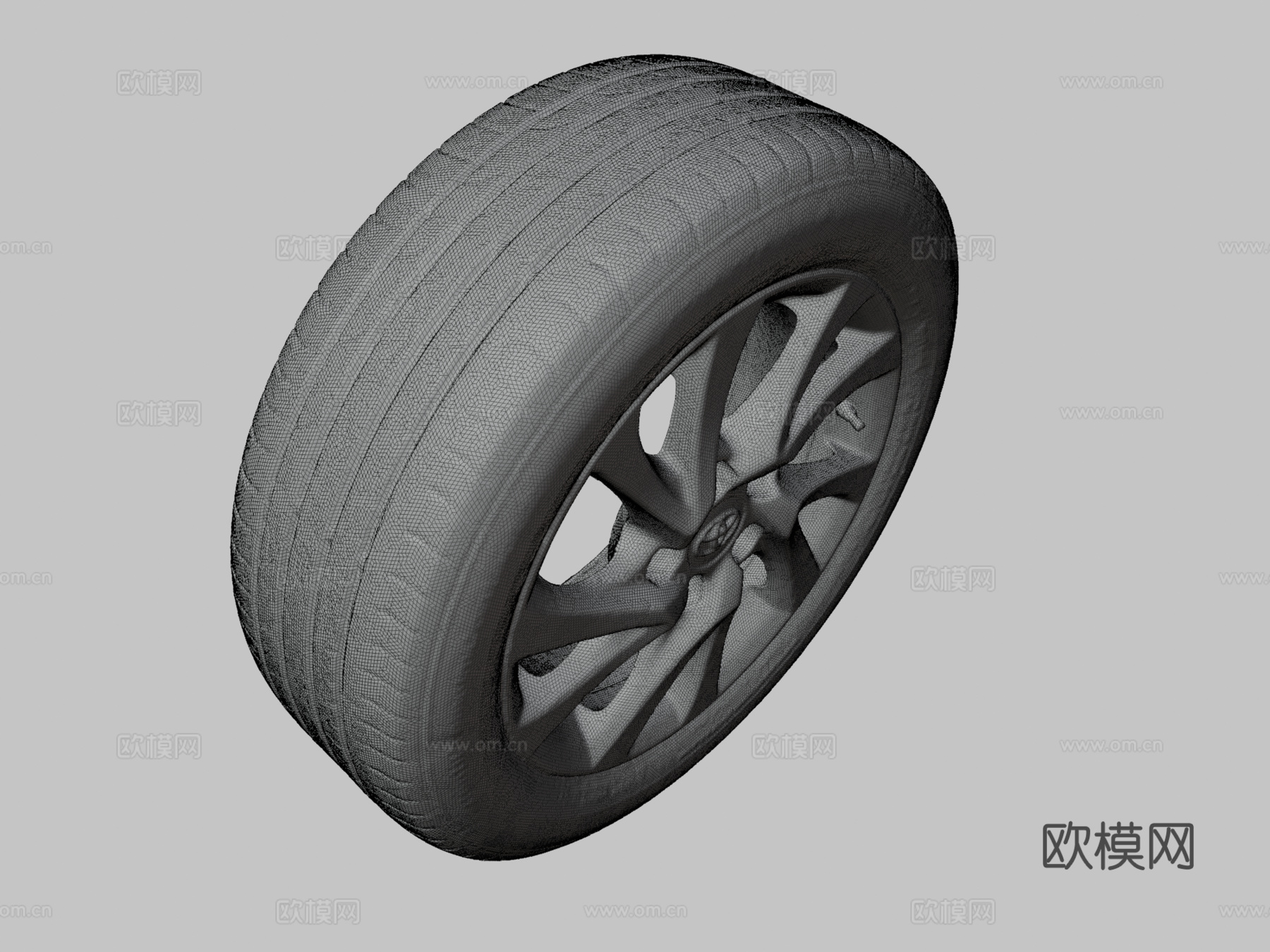 带丰田轮圈的轮胎su模型