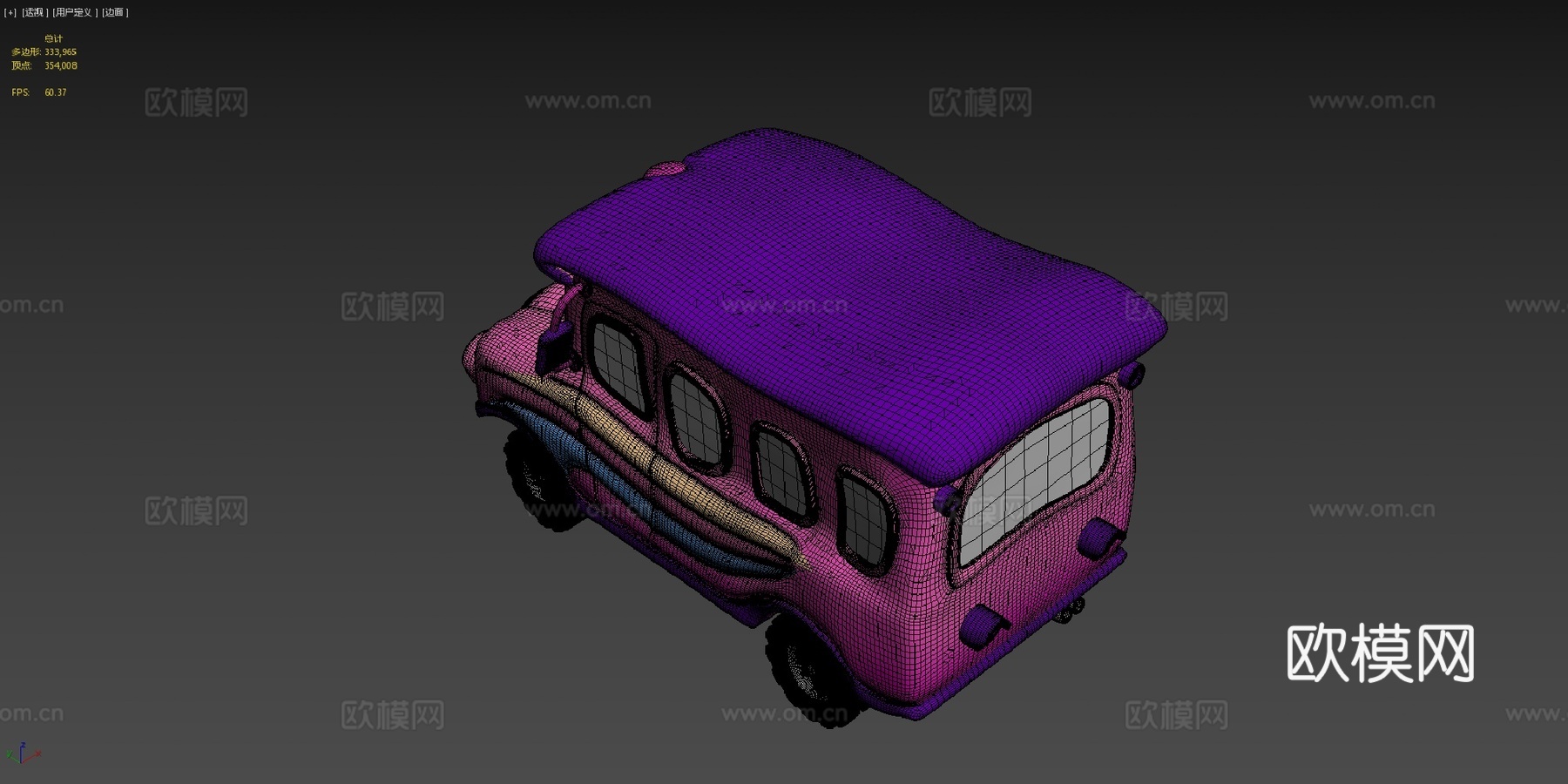 卡通巴士su模型