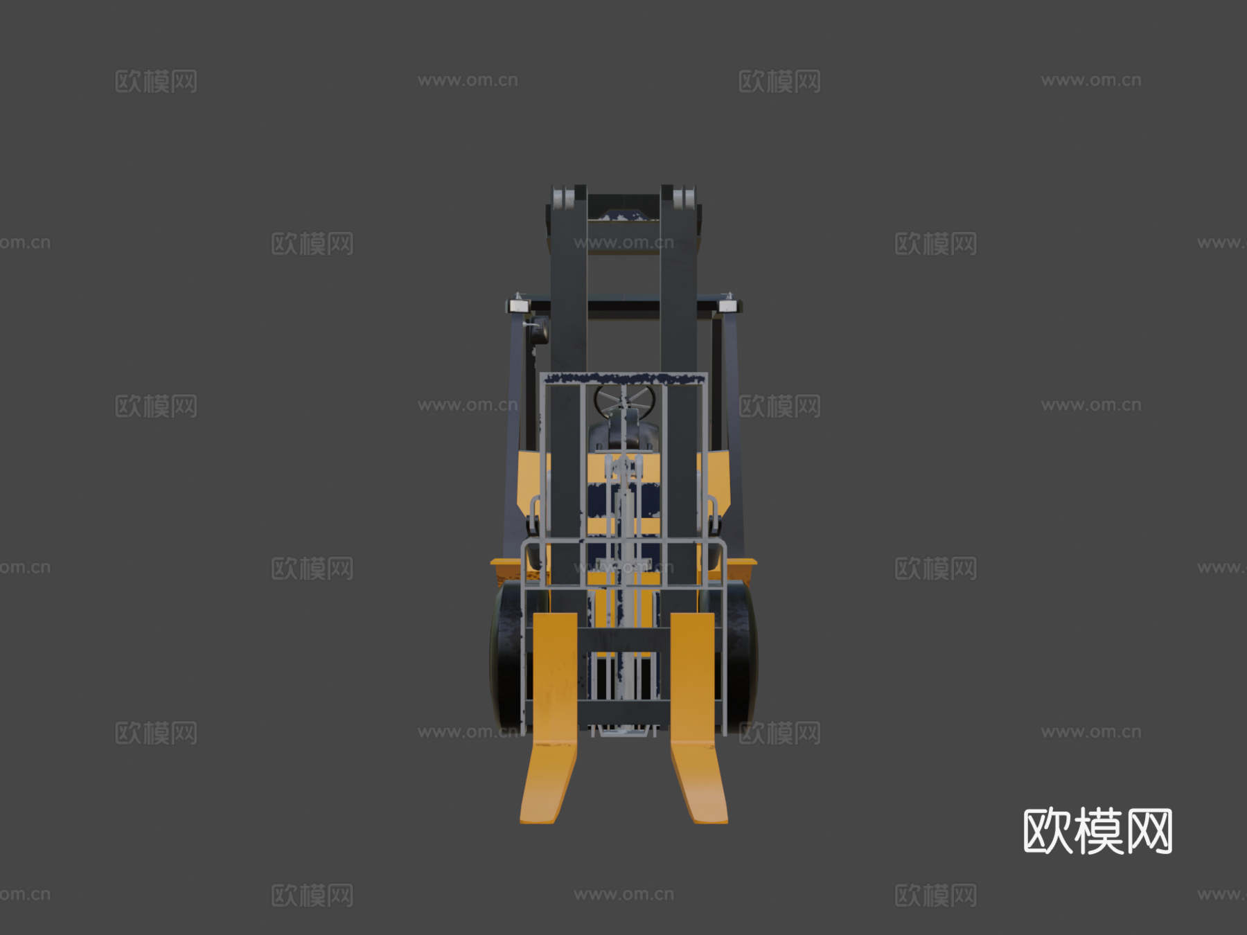 仓库叉车游戏就绪su模型