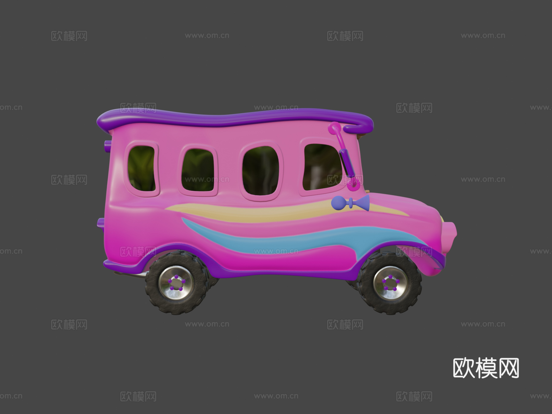 卡通巴士su模型