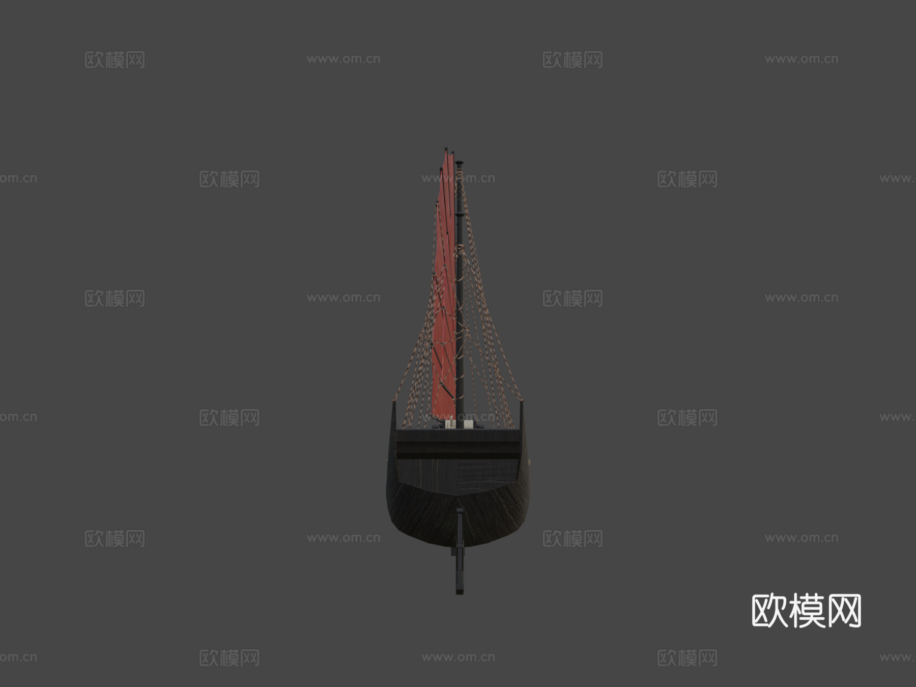 中国帆船su模型