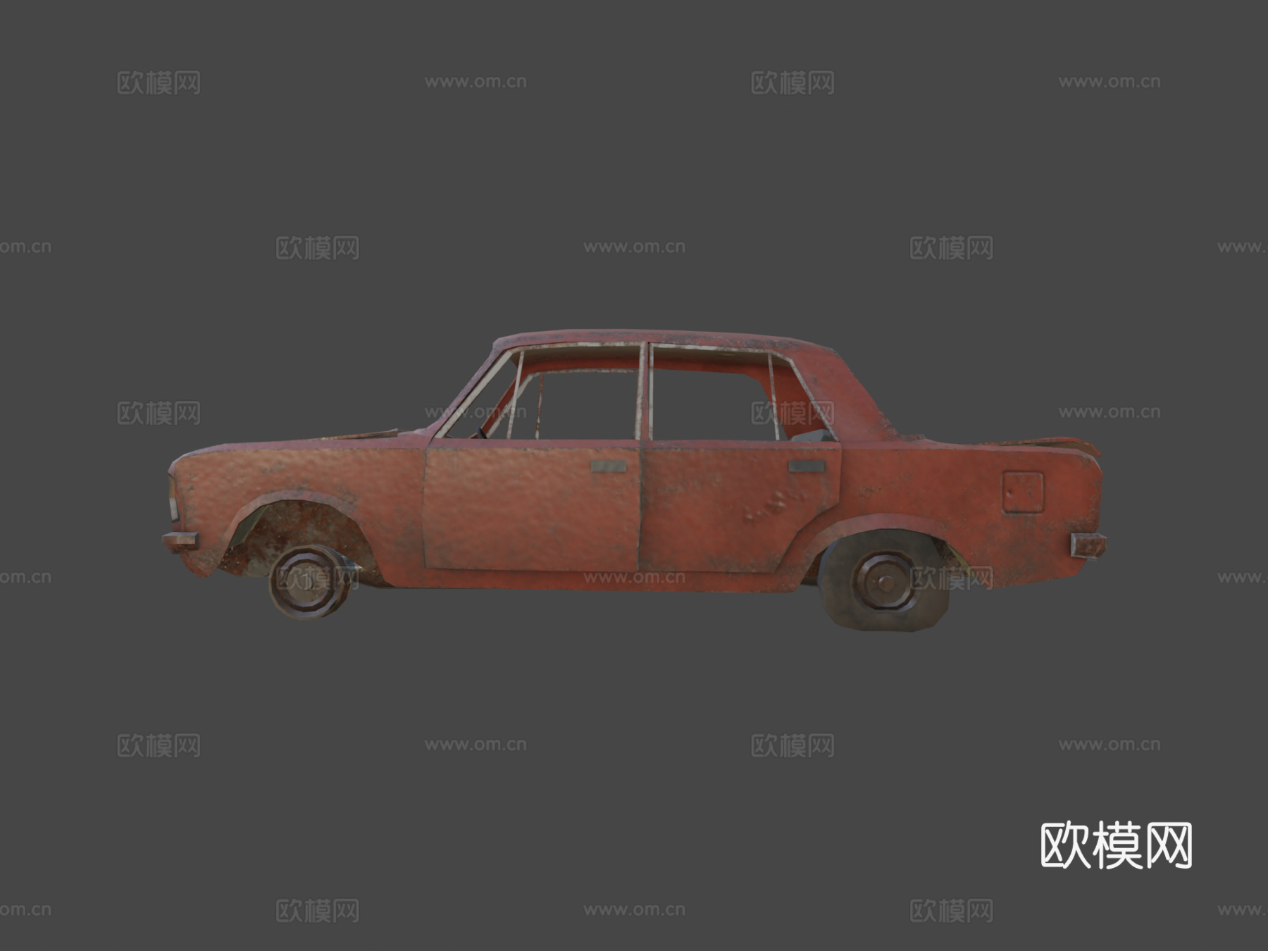 损毁的菲亚特125psu模型