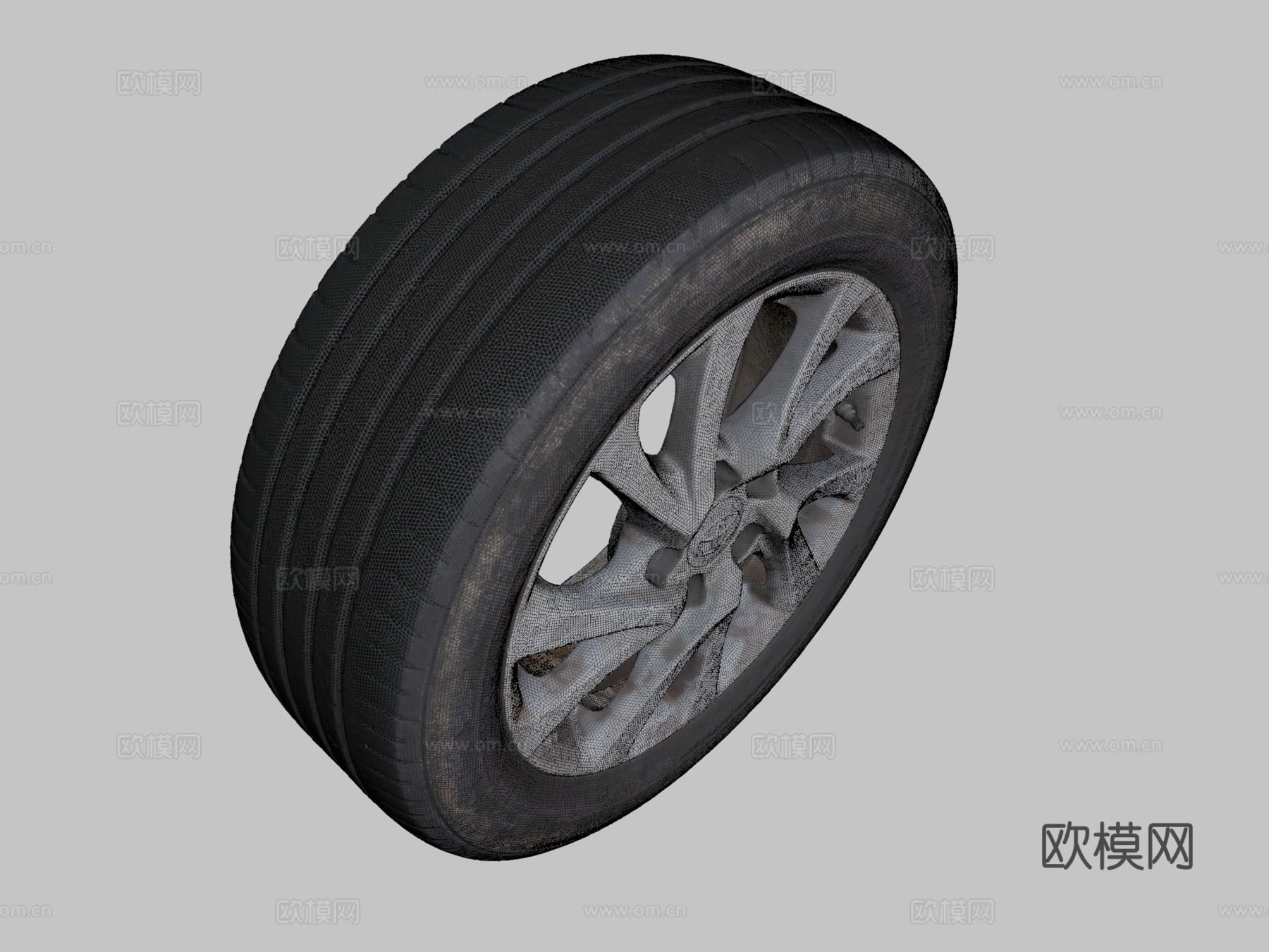 带丰田轮圈的轮胎su模型