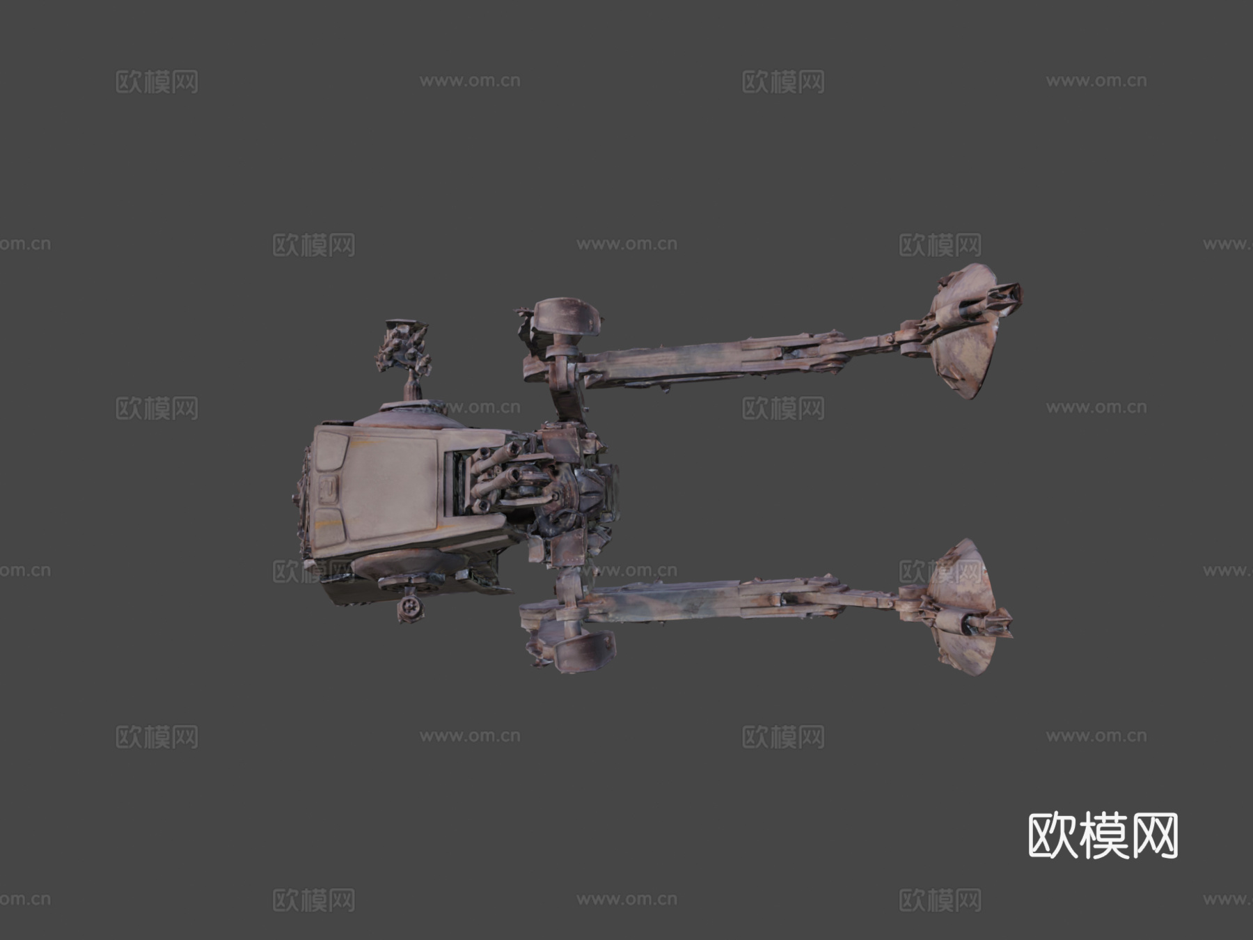 星球大战AT-ST全地形侦察运输车su模型