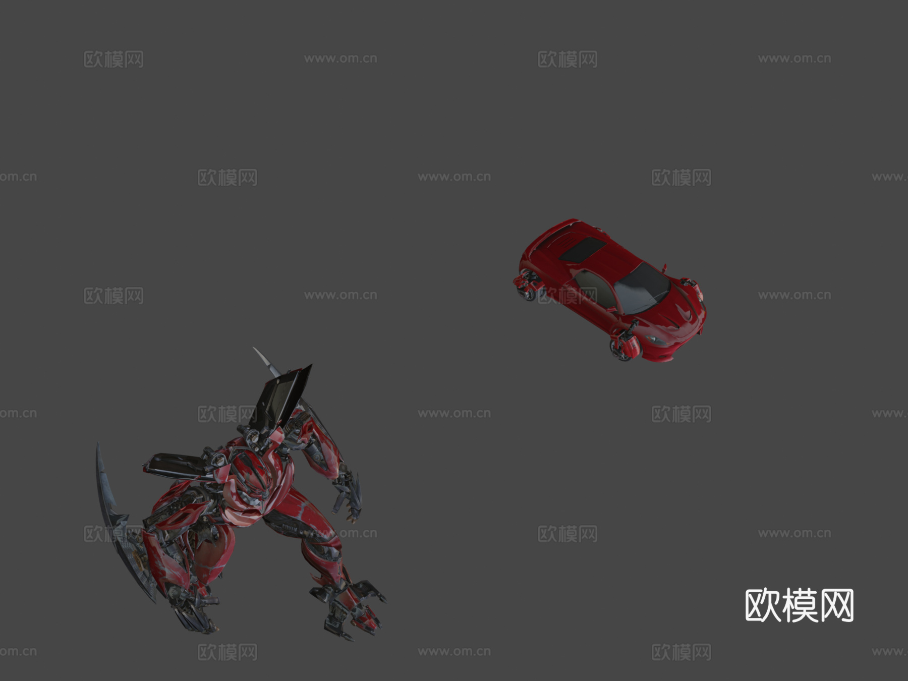 幻影变形金刚月黑之时su模型