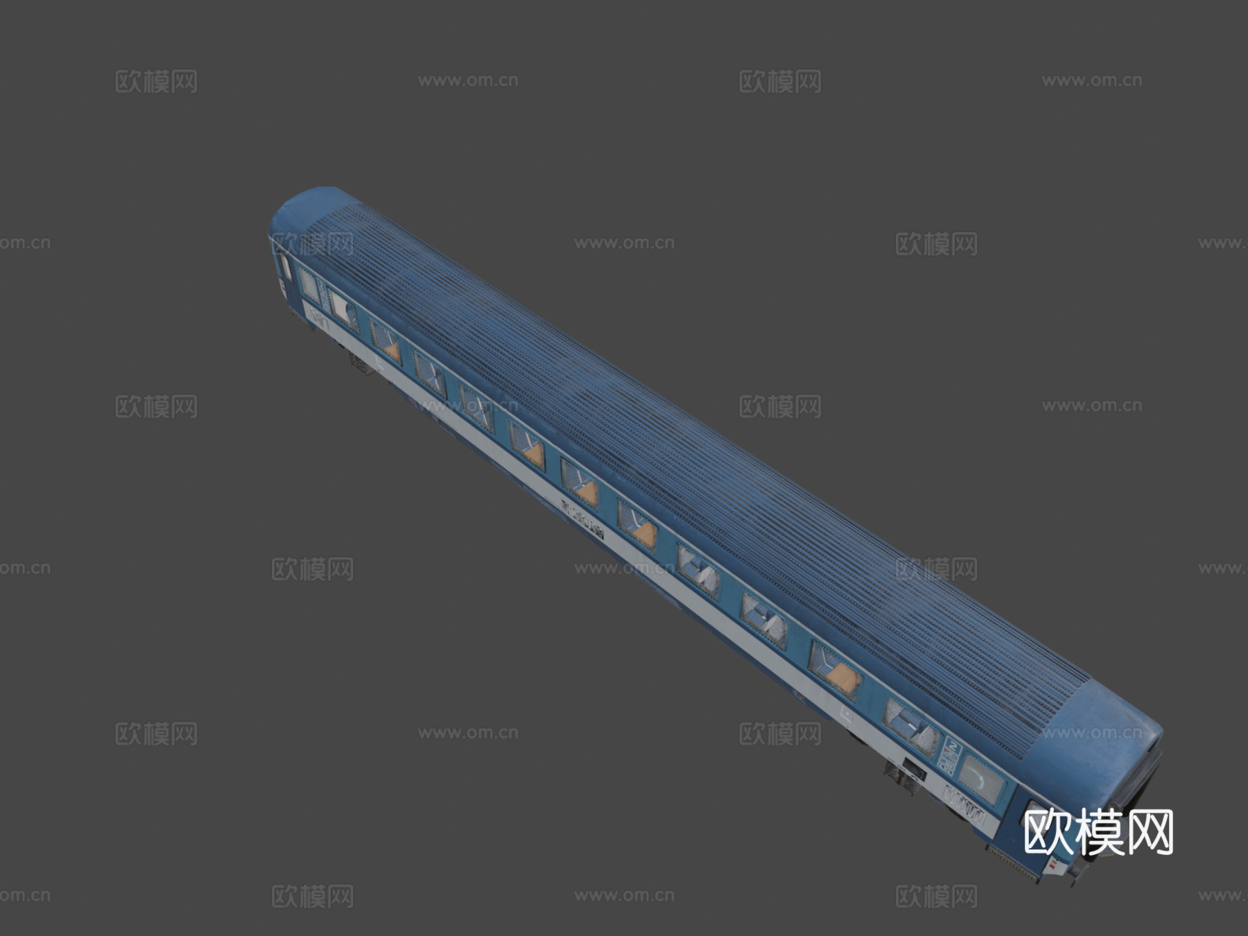 客运火车车厢su模型