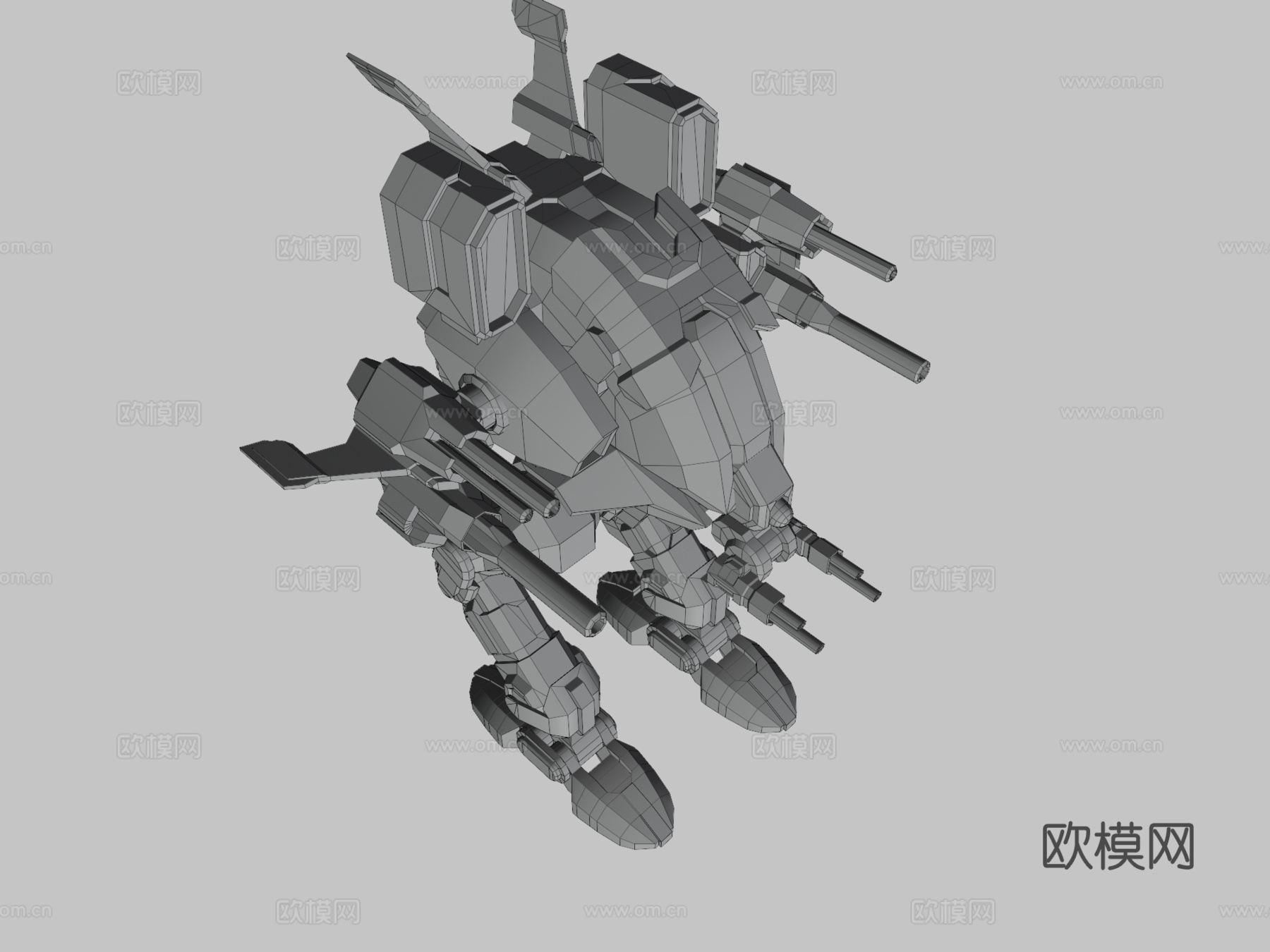 猎鹰 Mk.2 低多边形动画机甲su模型