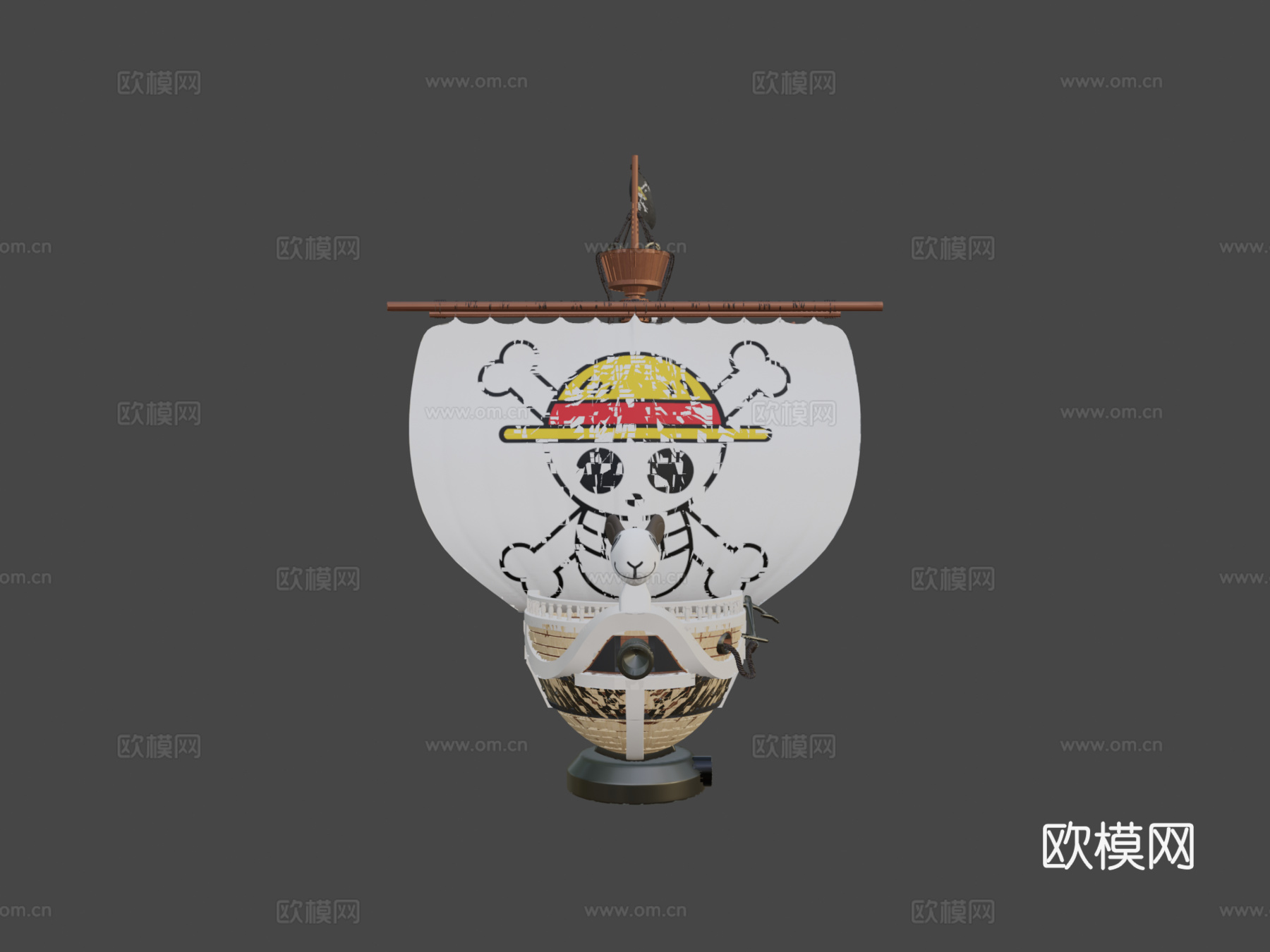 海贼王黄金梅丽号3D可打印su模型