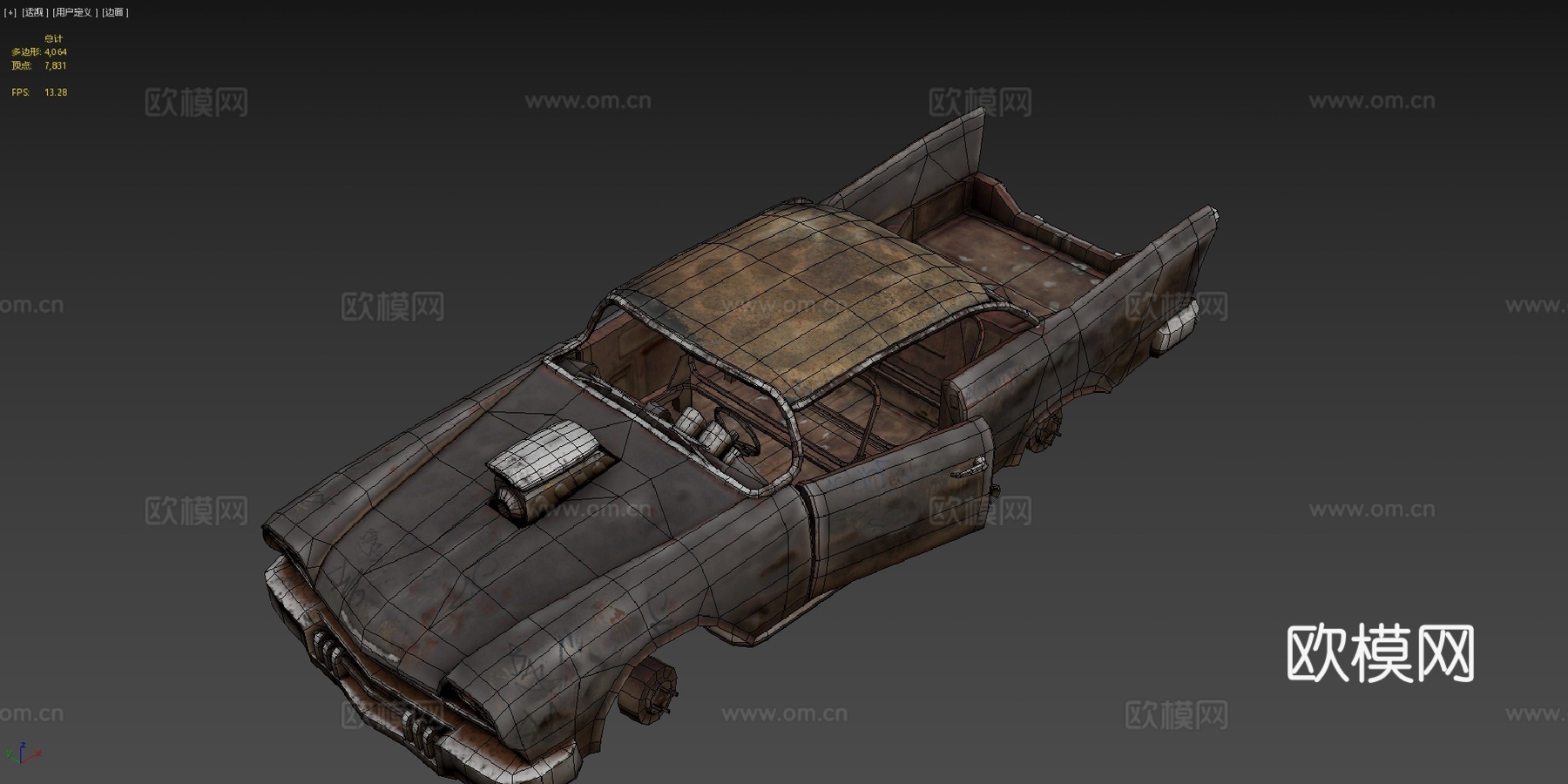 F4NV公路人残骸su模型