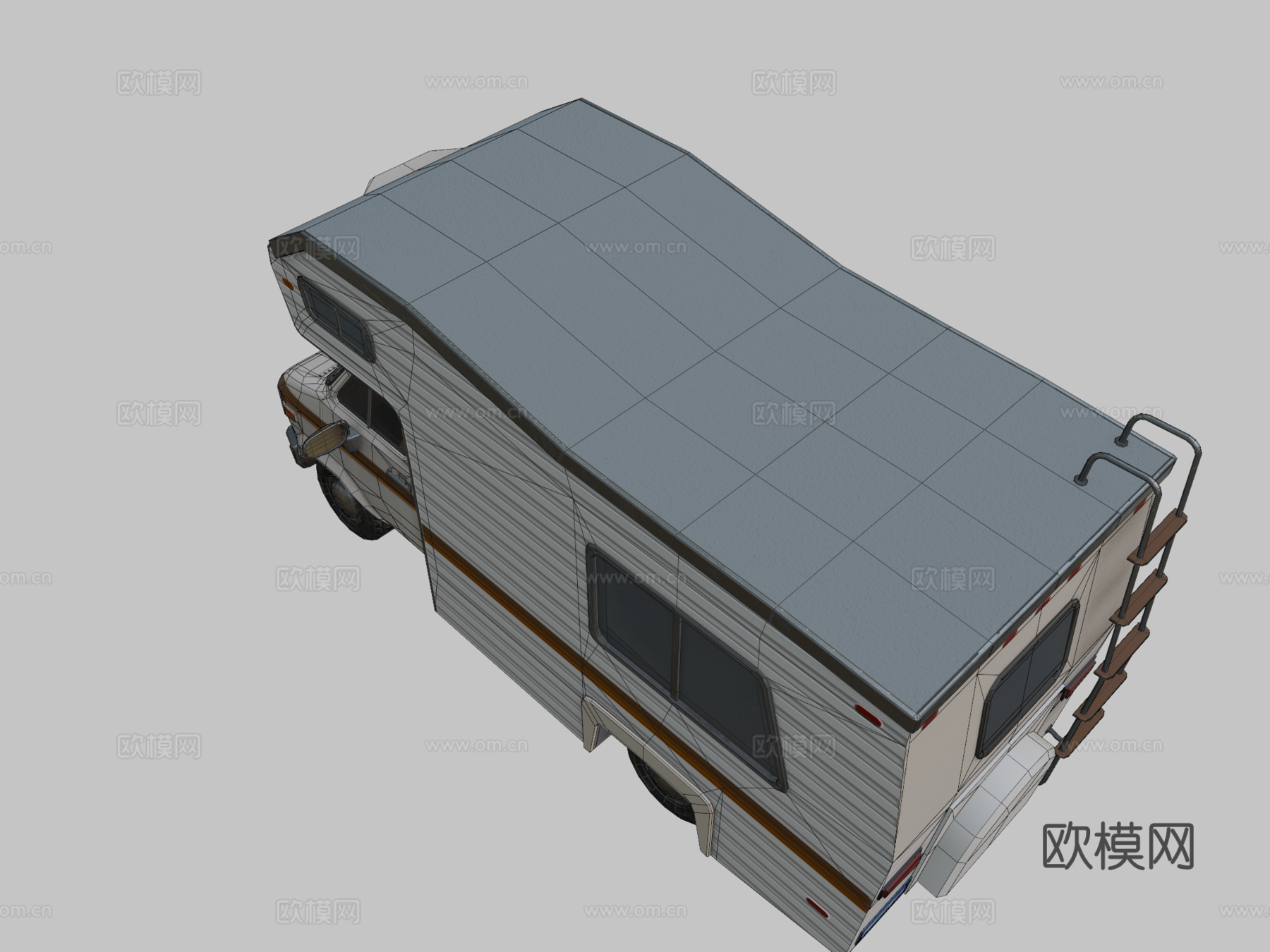 年代露营车su模型