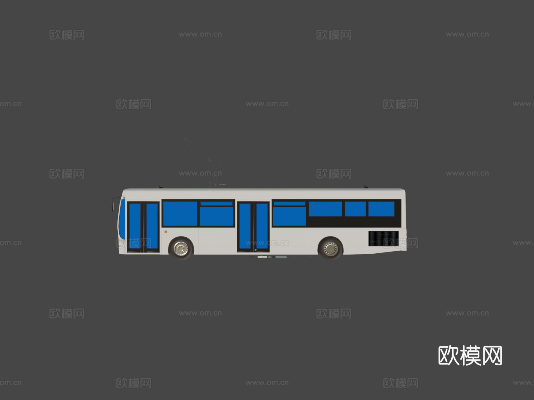 公交巴士双服务门变体su模型