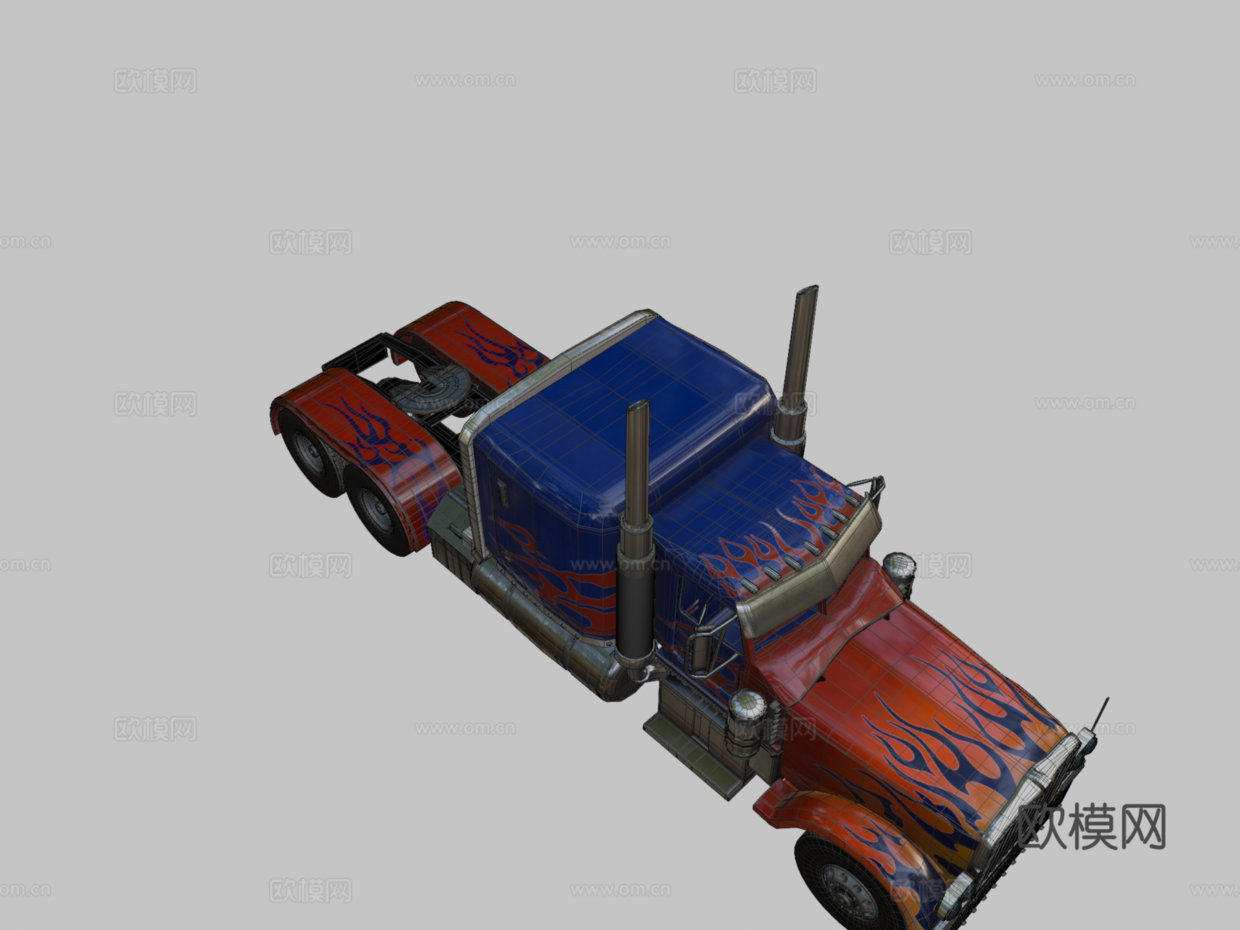 彼得比尔特 379 擎天柱su模型