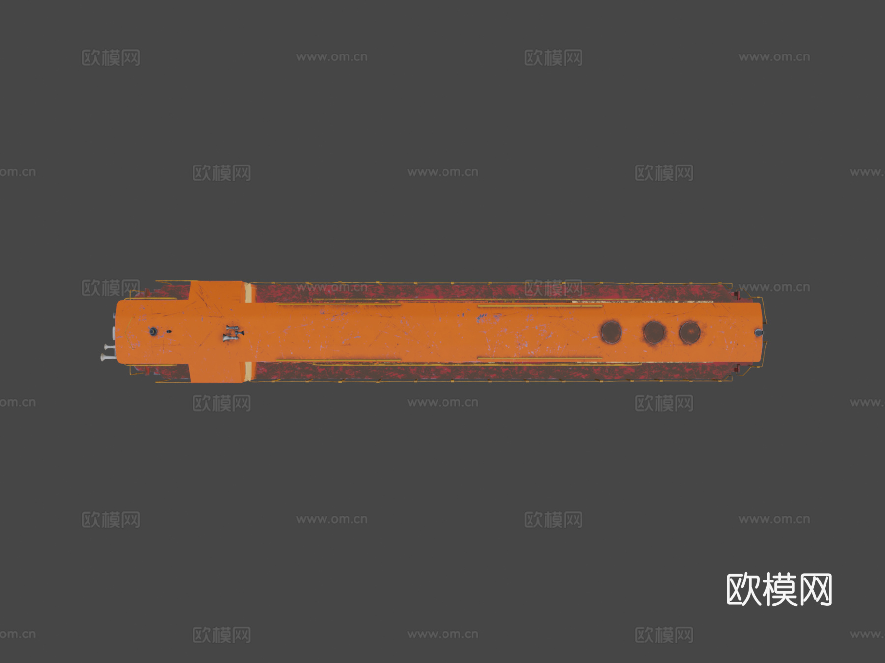 火车引擎su模型