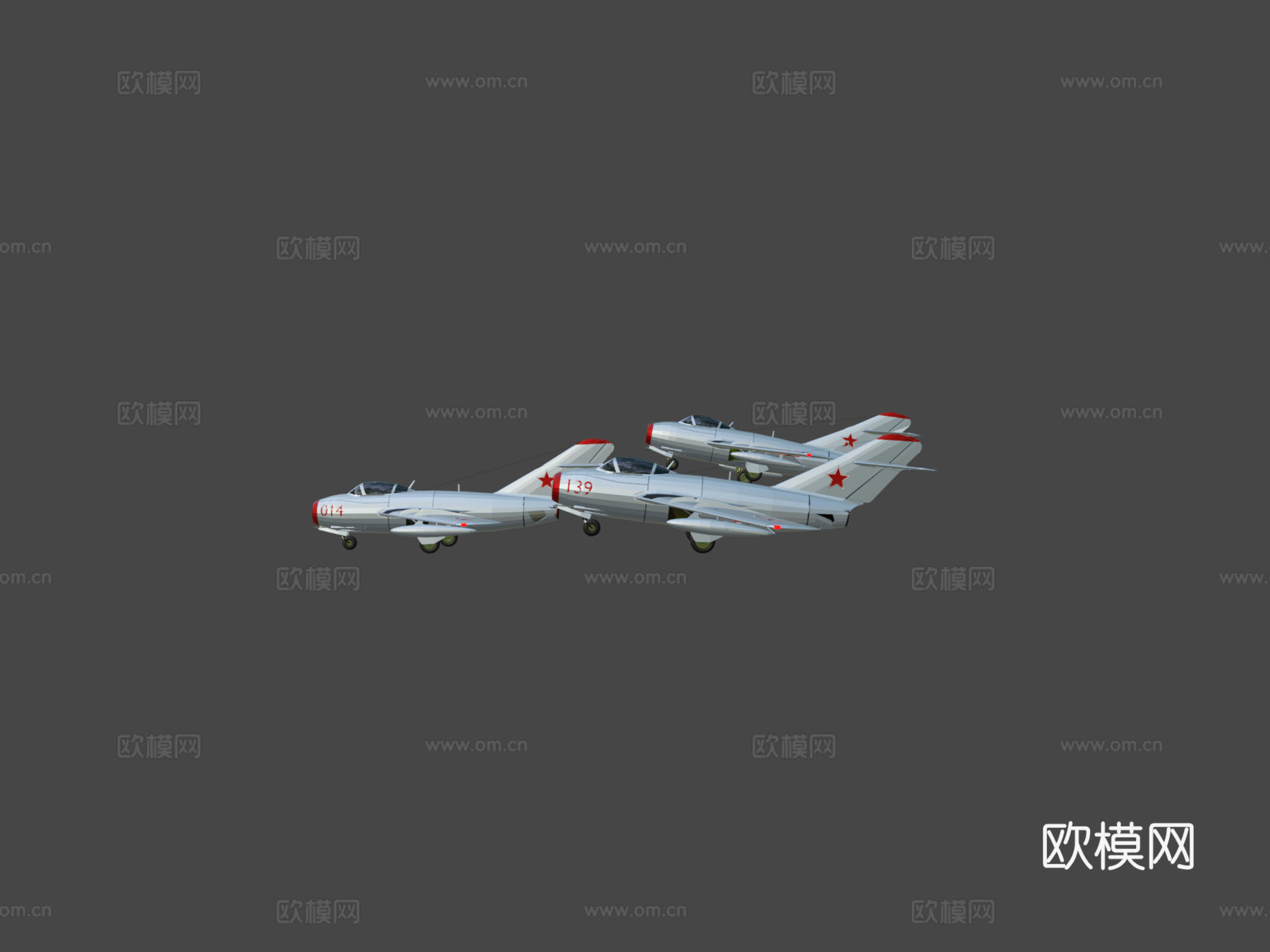 米格15低多边形su模型