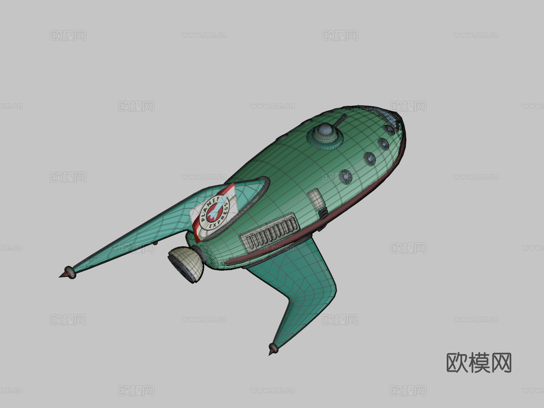 飞出个未来行星特快太空船su模型