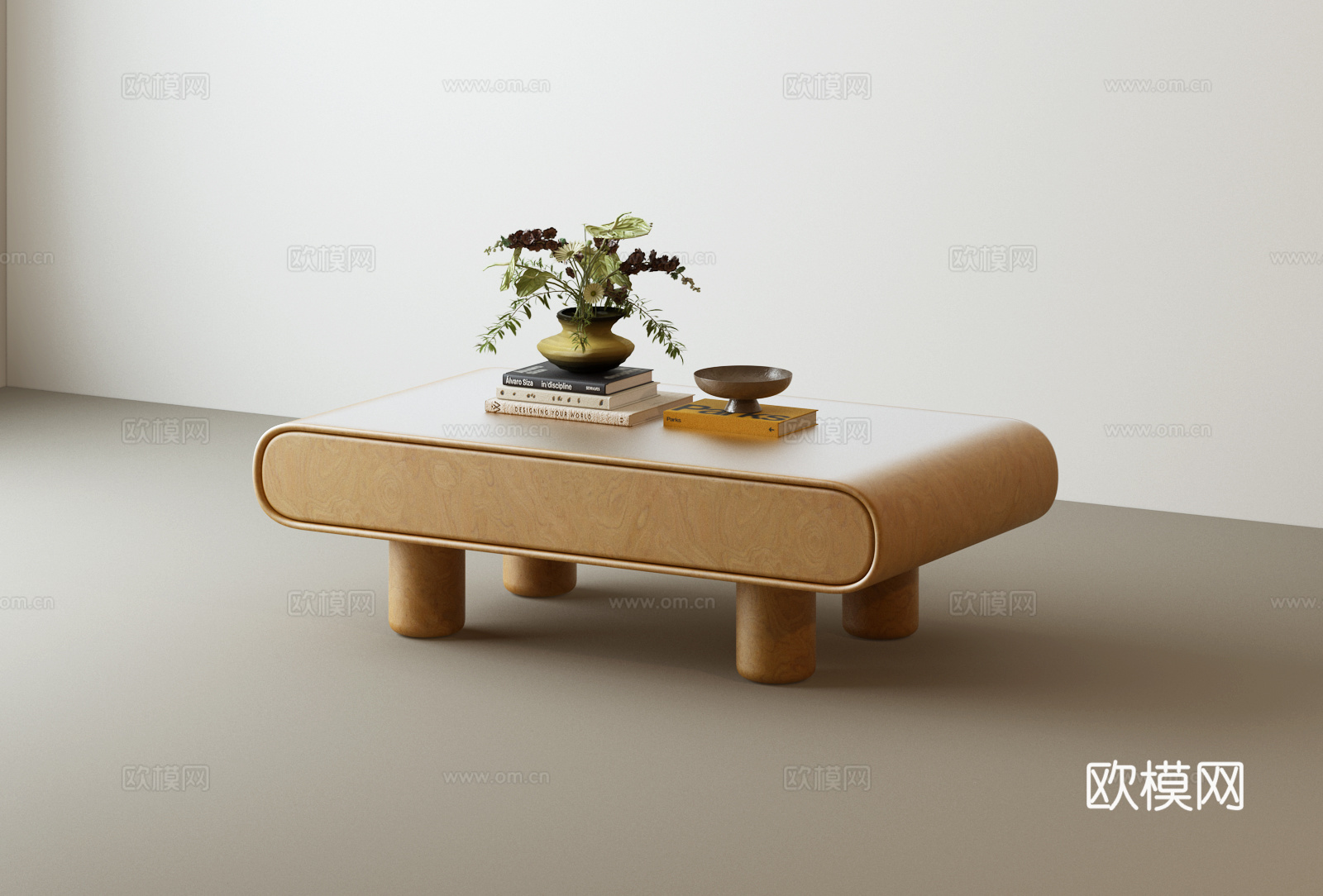现代茶几 原木色茶几 现代中古茶几 现代原木色茶几su模型