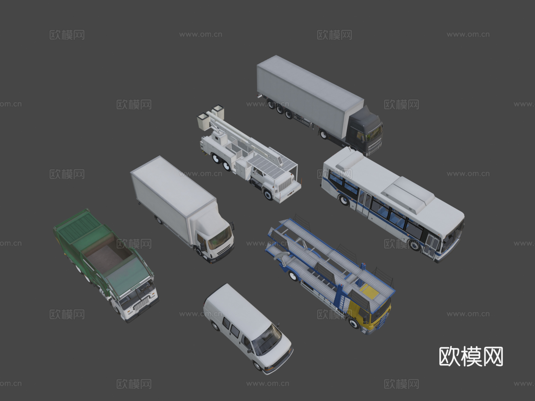款低多边形汽车和卡车收藏su模型