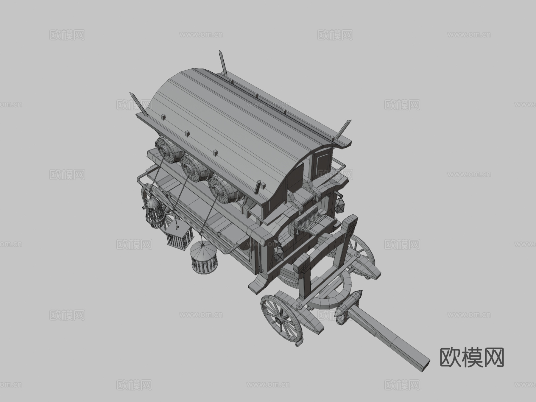 损坏车厢su模型