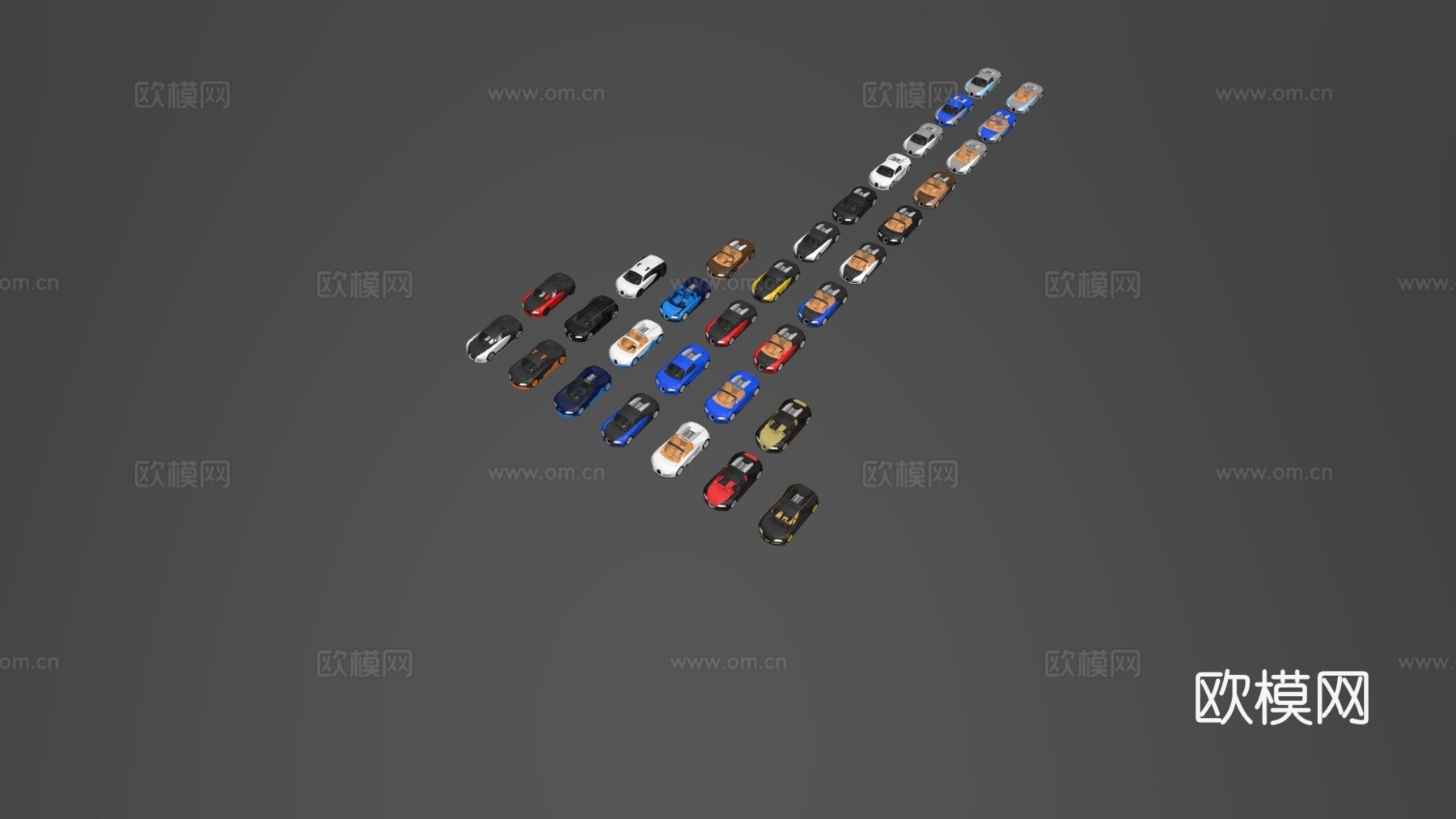 布加迪威龙 16.4 低多边形所有版本su模型