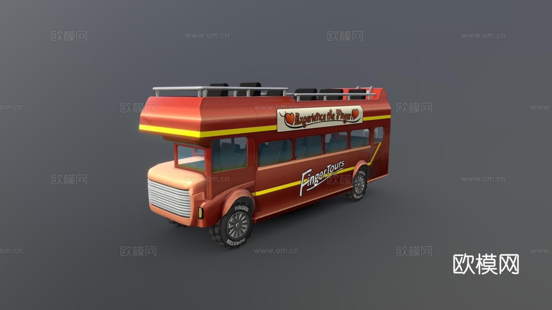 HCR旅游巴士su模型