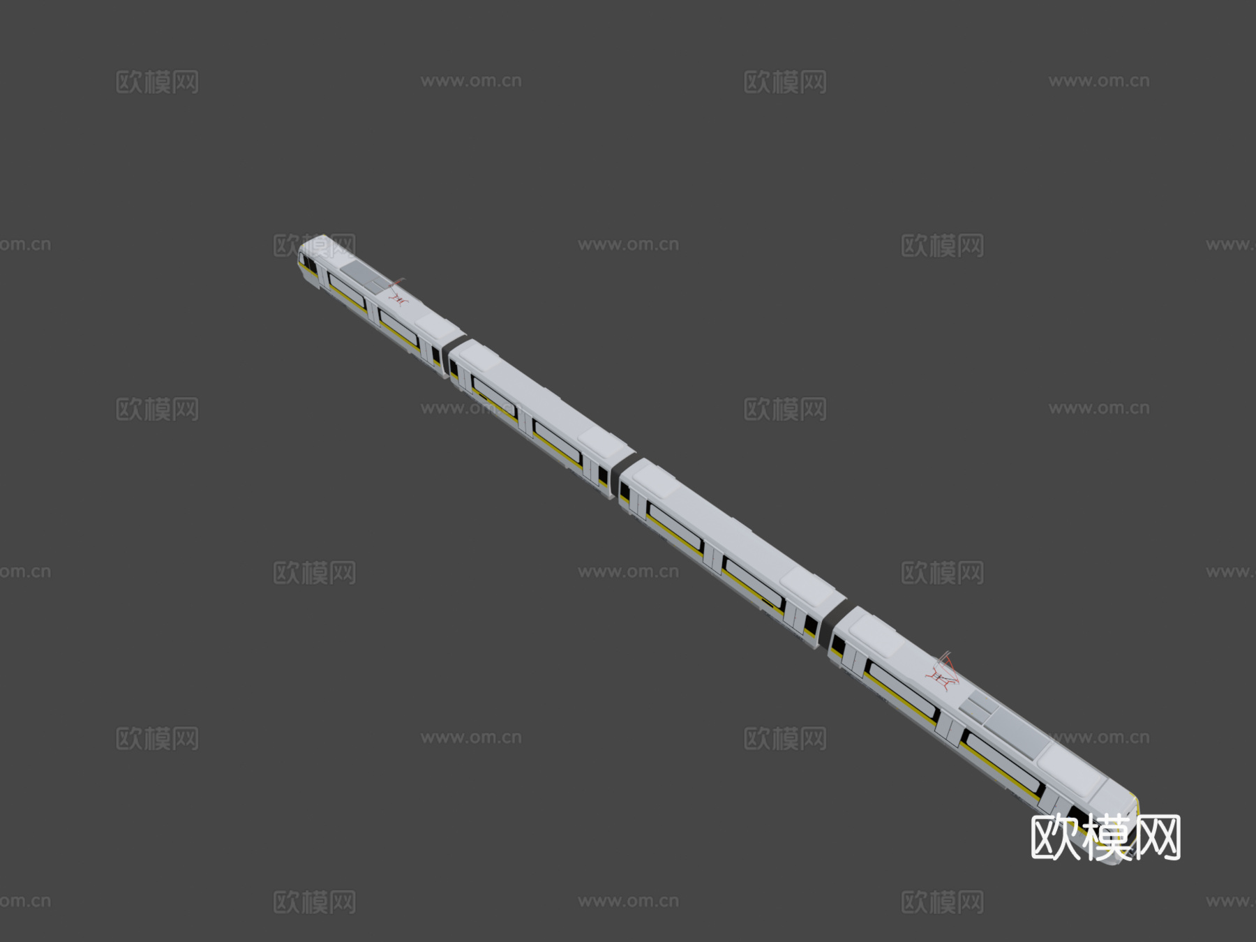 EMU列车完整内饰高多边形su模型