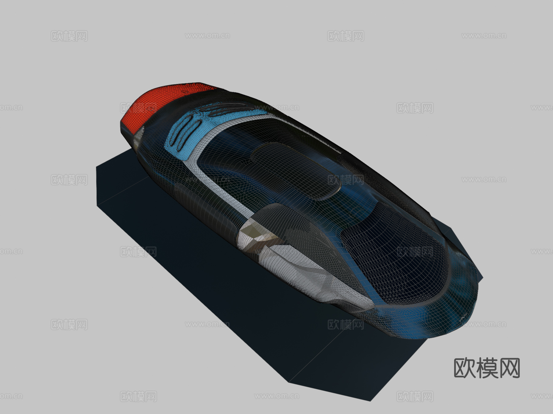 科幻战斗机载具带导弹武器su模型